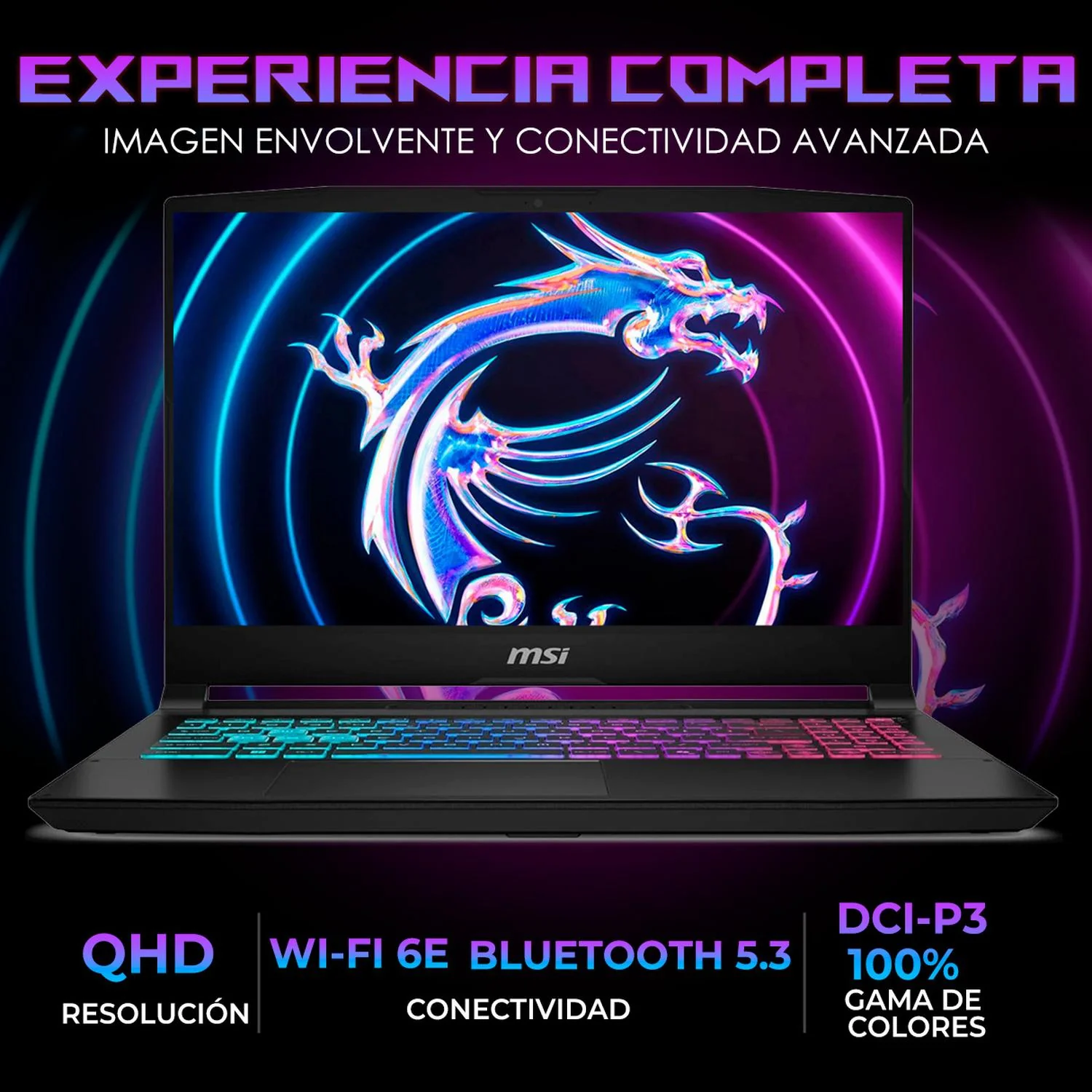 Laptop Gamer MSI Katana 15HX293 NVIDIA GeForce RTX 5070 8GB Intel Core i7 14650HX 32GB DDR5 1TB SSD Pantalla 15.6" QHD 165Hz Teclado Ingles Mouse DXT Gaming Programacion Diseño y Gaming Competitivo - Image 3