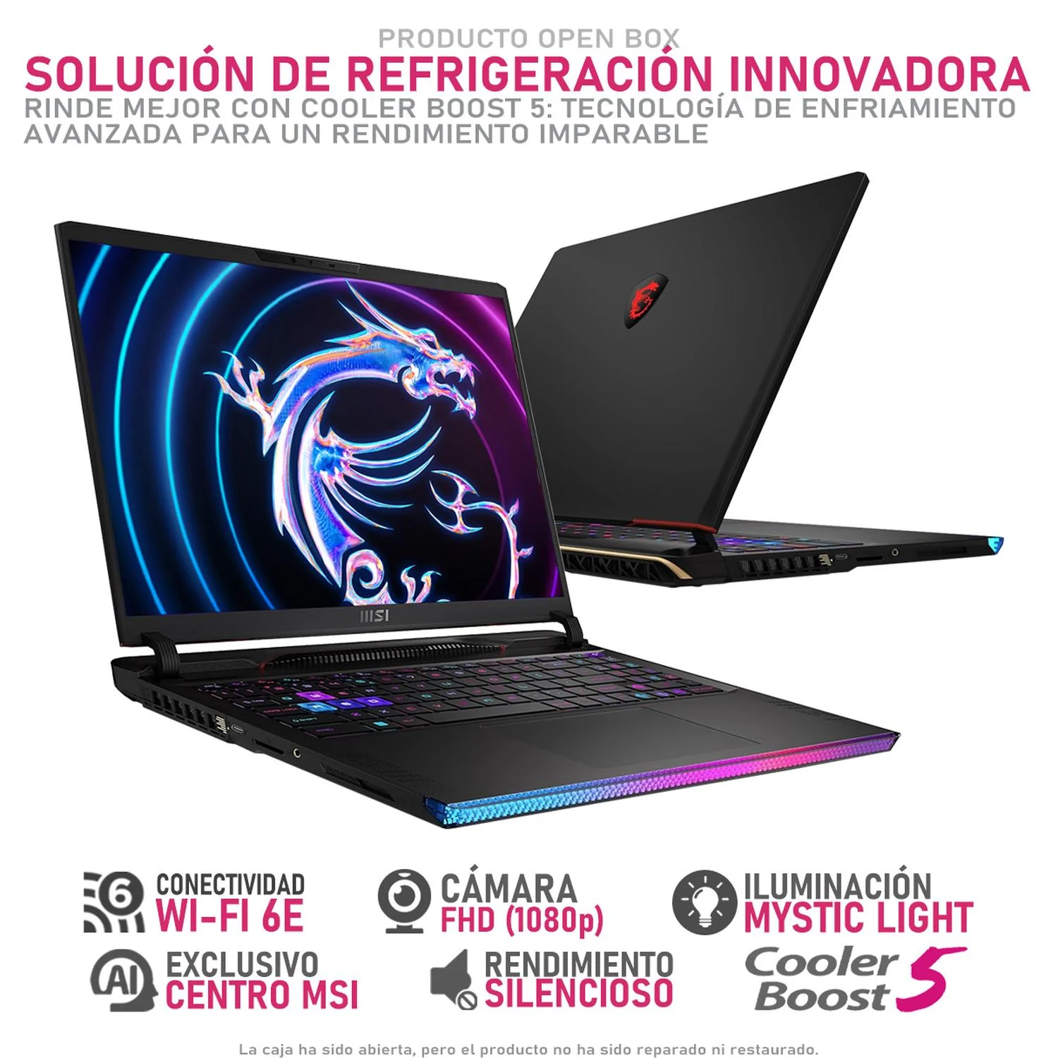 Laptop Gamer MSI Raider NVIDIA GeForce RTX 4070 Intel Core i9 14900HX 32GB RAM 1TB SSD 16" Windows 11 Home Teclado en Ingles Open Box - Image 3