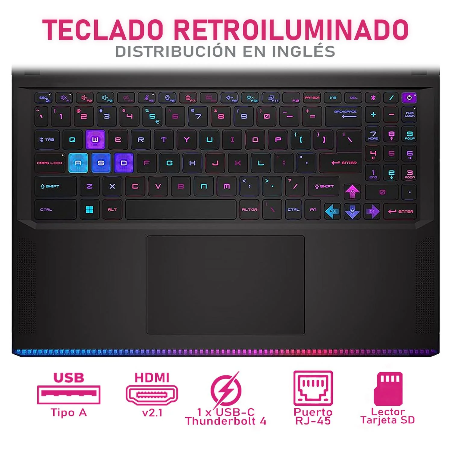 Laptop Gamer MSI Raider NVIDIA GeForce RTX 4070 Intel Core i9 14900HX 32GB RAM 1TB SSD 16" Windows 11 Home Teclado en Ingles Open Box - Image 4