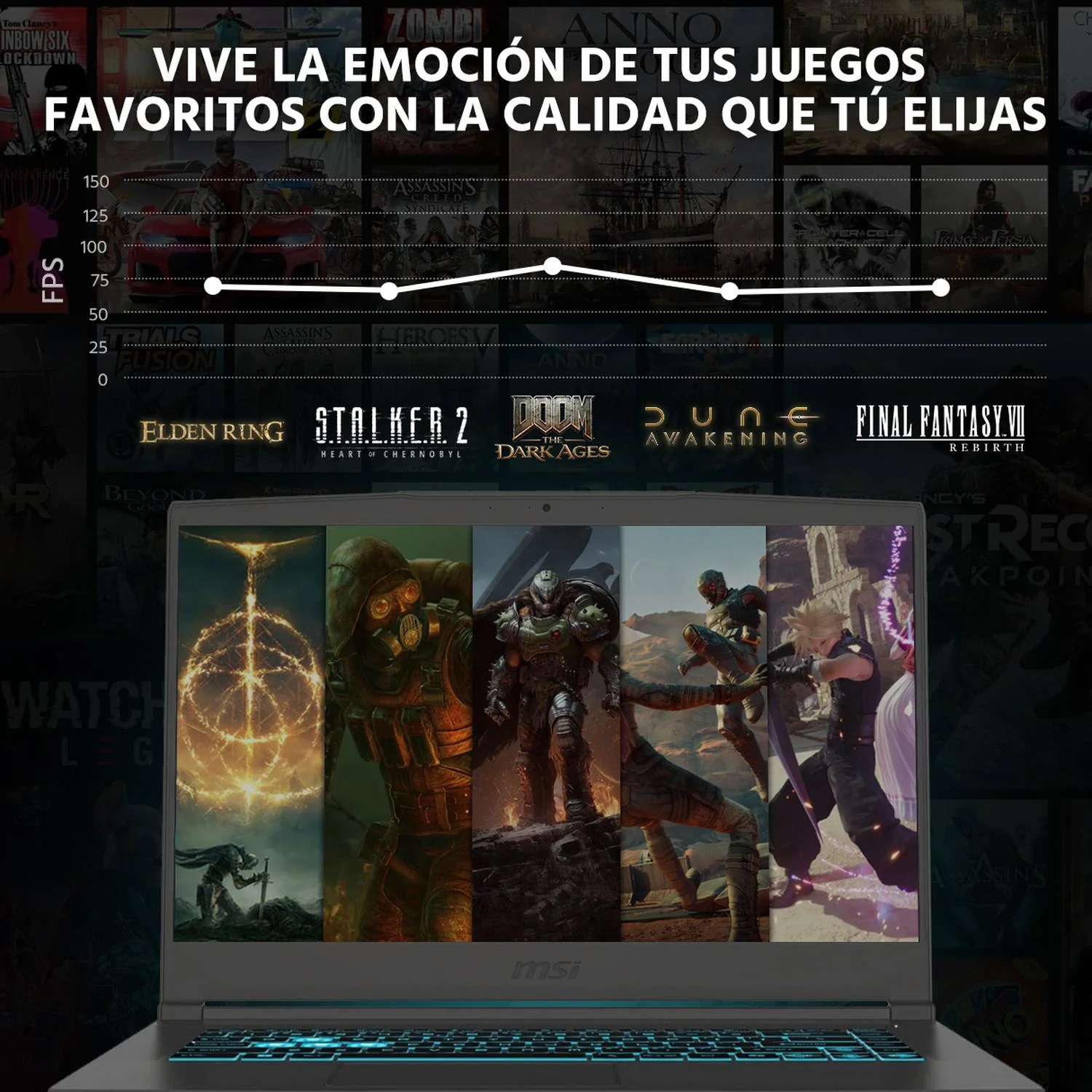 Laptop Gamer MSI Thin 15 NVIDIA GeForce RTX 2050 AMD Ryzen 5 7535HS 32GB RAM 512GB SSD Teclado en Ingles Windows 11 Home + Mouse DXT Gaming - Image 5