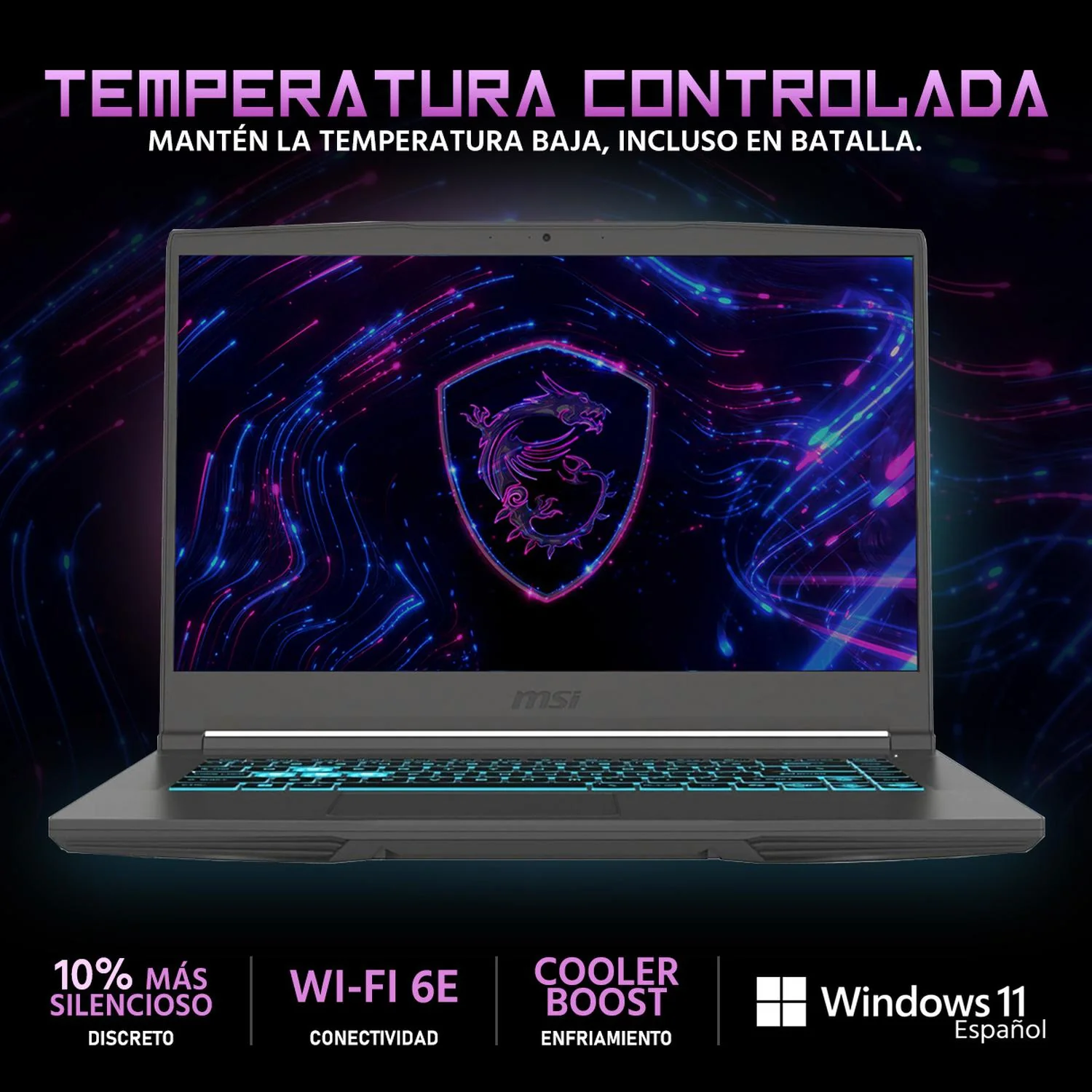 Laptop Gamer MSI Thin 15 NVIDIA GeForce RTX 4050 Intel Core i5 13420H 16GB RAM 1TB SSD 15.6" Windows 11 Home Teclado en Ingles - Image 3