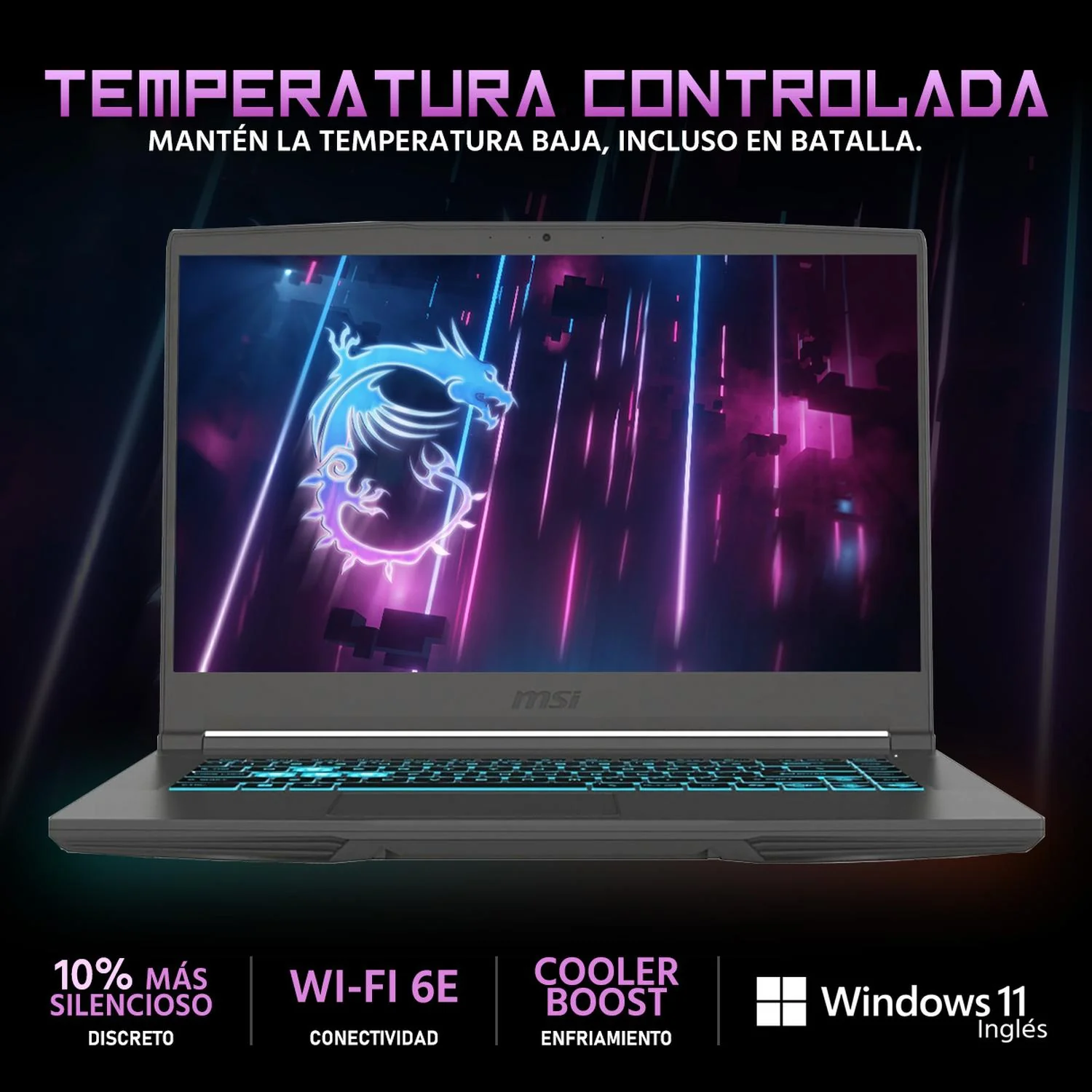 Laptop Gamer MSI Thin 15 NVIDIA GeForce RTX 4050 Intel Core i5 13420H 16GB RAM 512GB SSD 15.6" Windows 11 Home Teclado en Ingles - Image 3