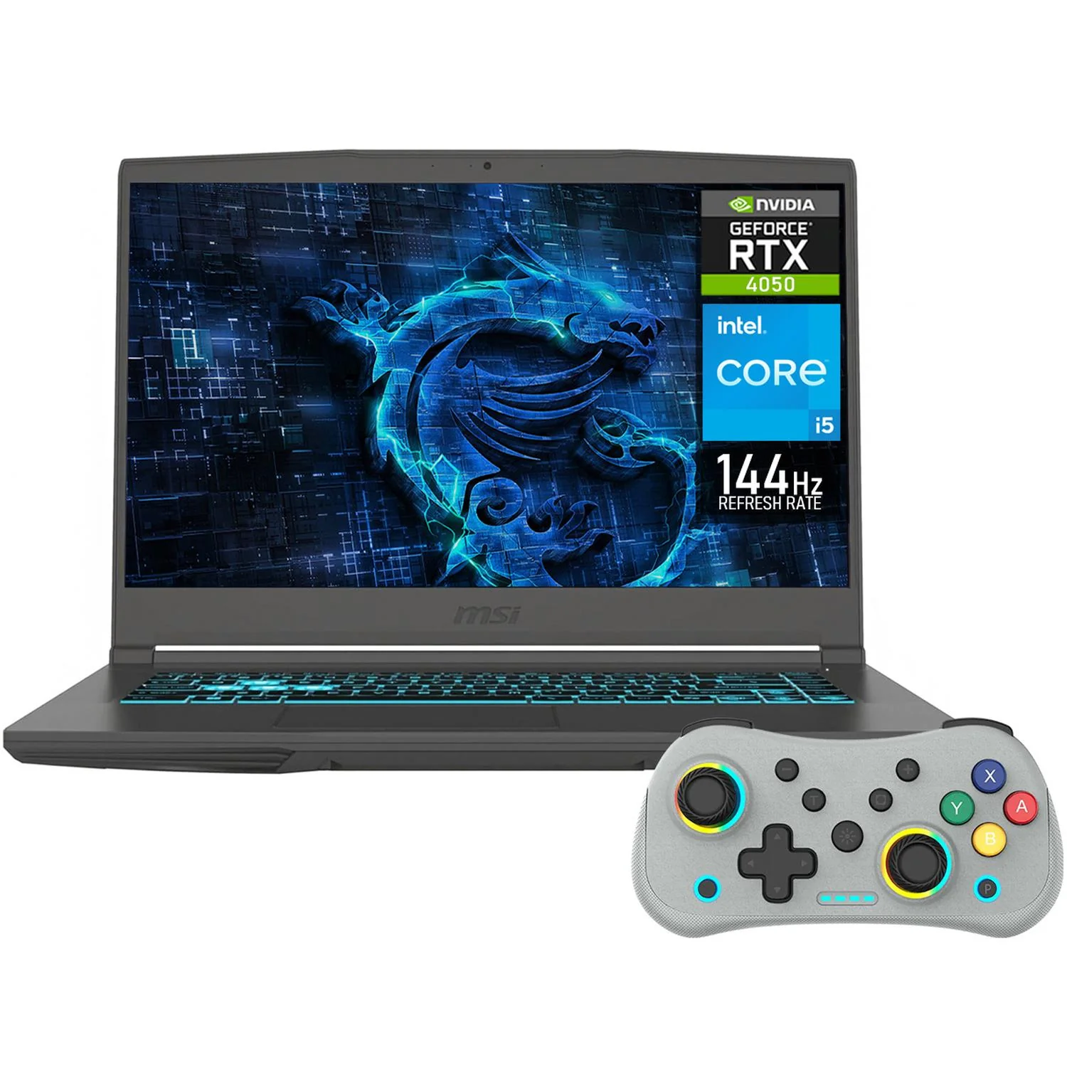 Laptop Gamer MSI Thin 15 NVIDIA GeForce RTX 4050 Intel Core i5 13420H 32GB SSD 1TB 15.6" FHD 144Hz Teclado Ingles Control DXT Rendimiento Fluido y Gaming