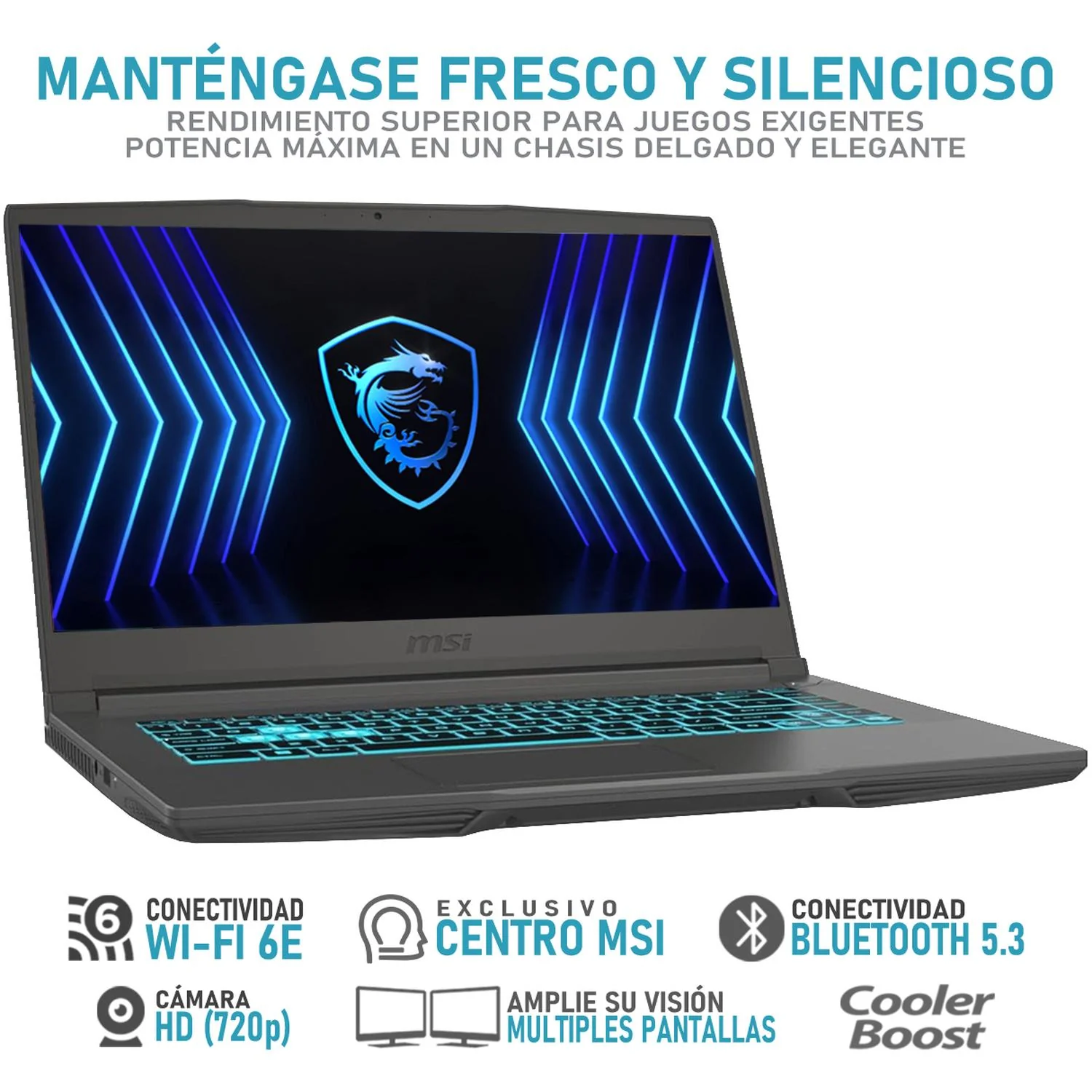 Laptop Gamer MSI Thin NVIDIA GeForce RTX 3050 AMD Ryzen 5 7535HS 16GB DDR5 SSD 512GB 15.6" FHD 144Hz Teclado Español Gaming Fluido y Multitarea - Image 3