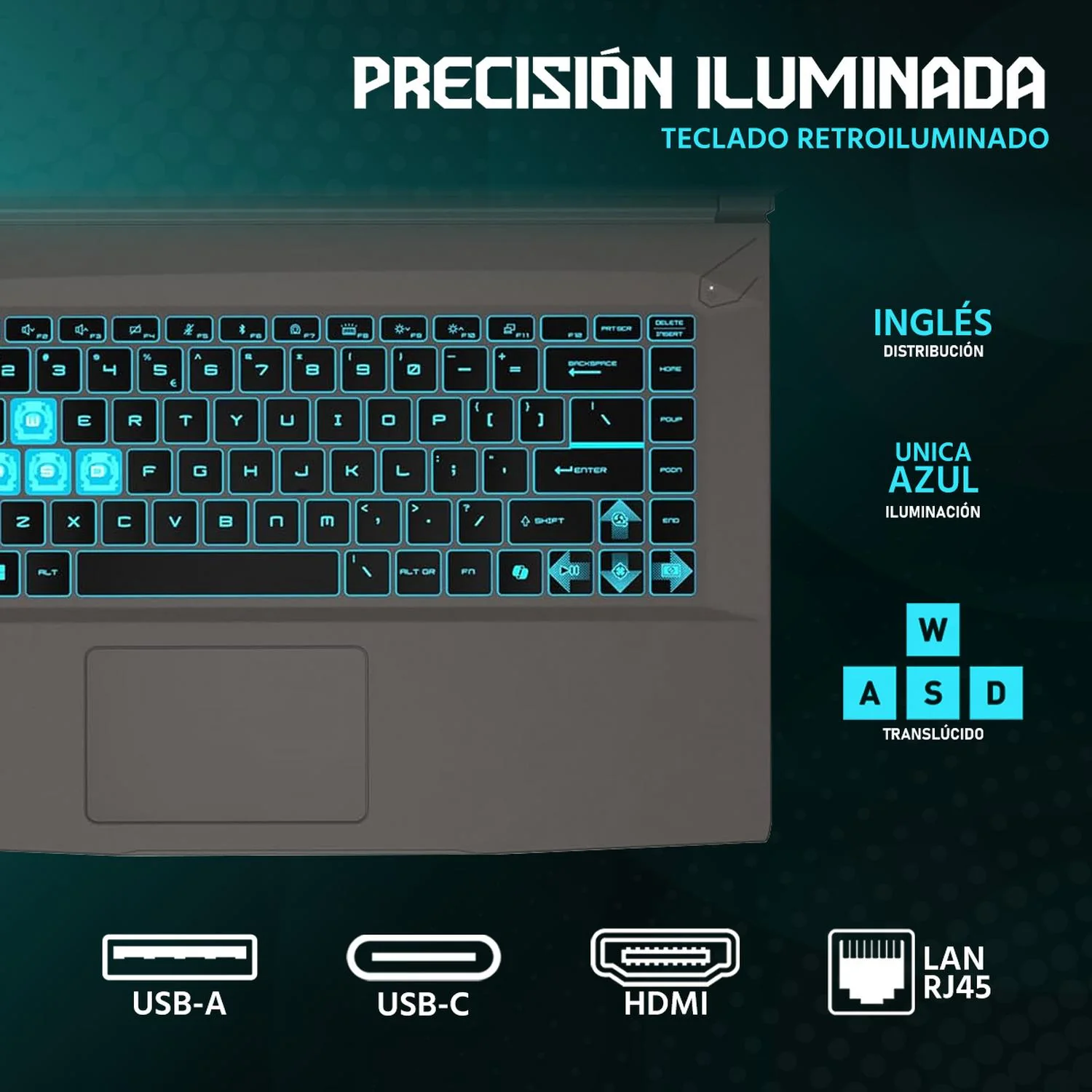 Laptop Gamer MSI Thin NVIDIA GeForce RTX 3050 Intel Core i5 13420H 16GB SSD 1TB 15.6" FHD 144Hz Teclado Ingles Mouse DXT Gaming Multitarea y Gaming Entrada - Image 4