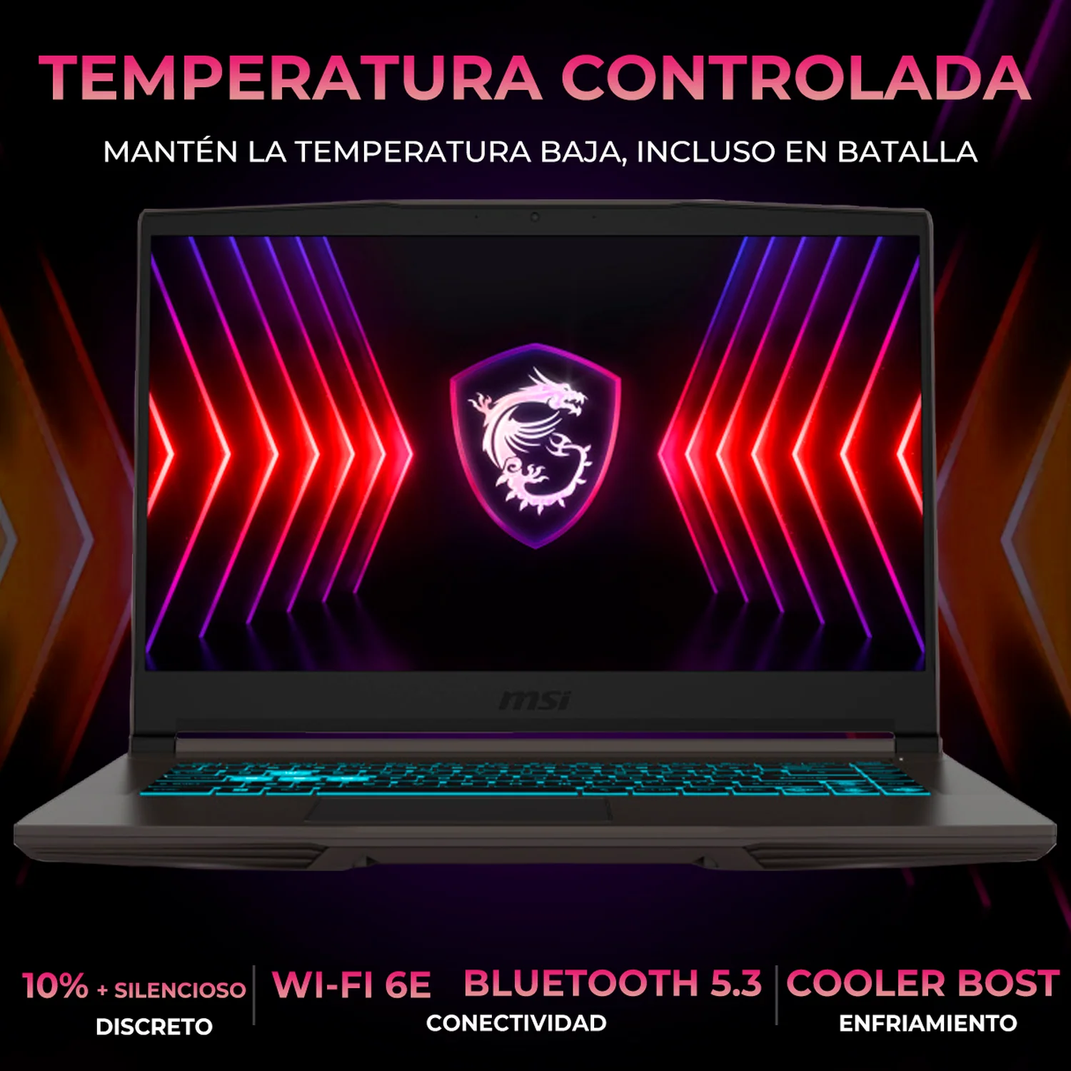 Laptop Gamer MSI Thin Nvidia GeForce RTX 2050 4GB AMD Ryzen 5 7535HS 32GB DDR5 1TB SSD Pantalla 15.6" IPS FHD 144Hz Teclado Ingles + Mouse DXT Gaming Gamer Diseño Creación de Contenido - Image 3