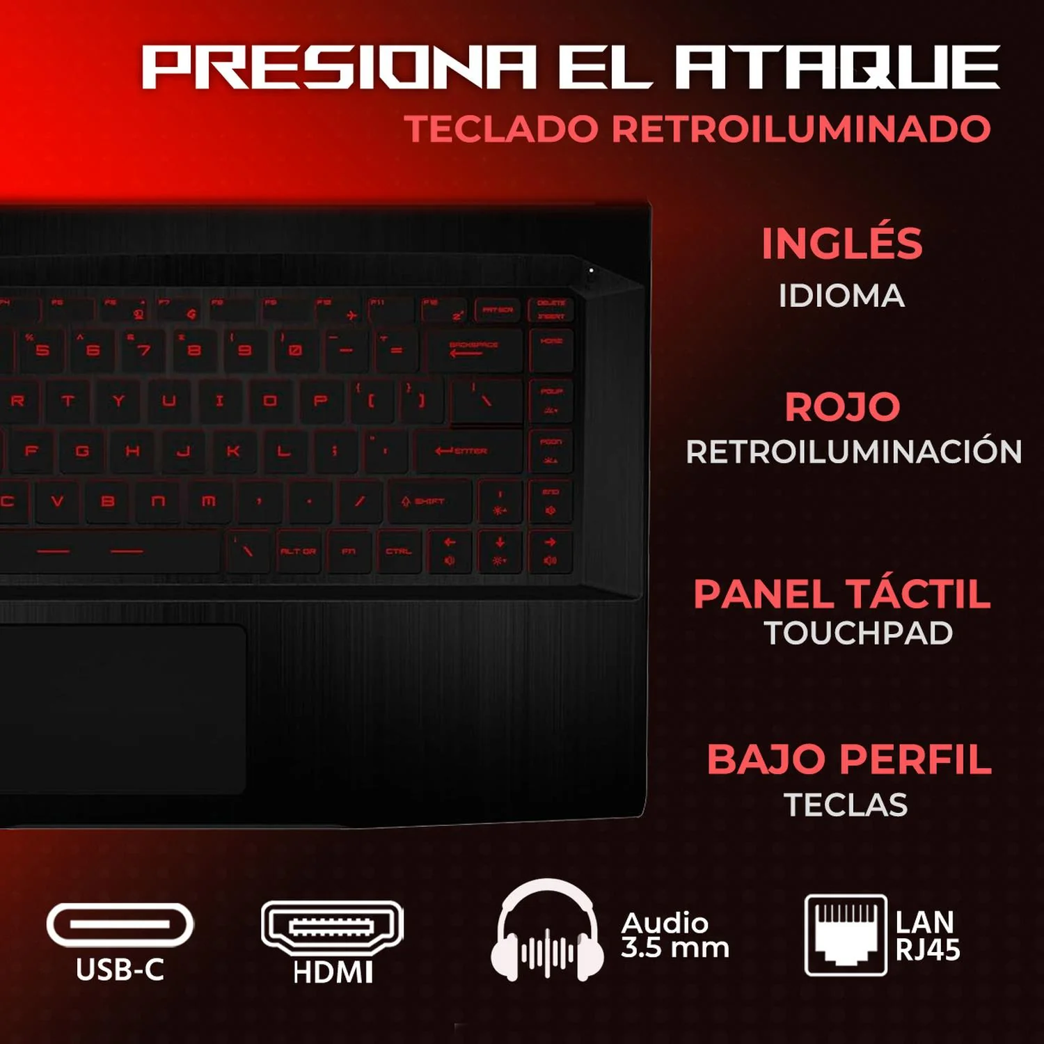 Laptop Gamer MSI Thin Nvidia GeForce RTX 2050 4GB Intel Core i5 12450H 16GB 1TB SSD Pantall 15.6" IPS FHD 144Hz Teclado Ingles W11H Garantia y Servicio en Mexico - Image 4