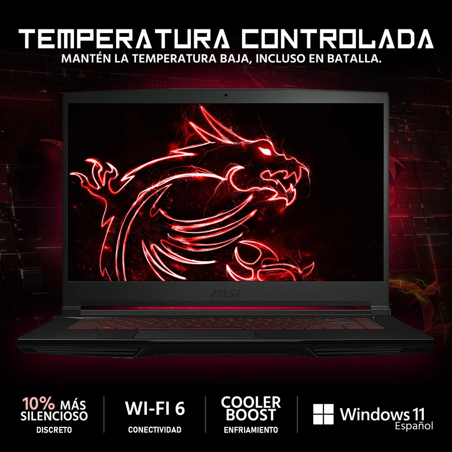 Laptop Gamer MSI Thin NVIDIA GeForce RTX 2050 Intel Core i5 12450H 32GB SSD 1TB 15.6" FHD 144Hz Teclado Ingles Mouse DXT Gaming Portabilidad y Gaming Entrada - Image 3