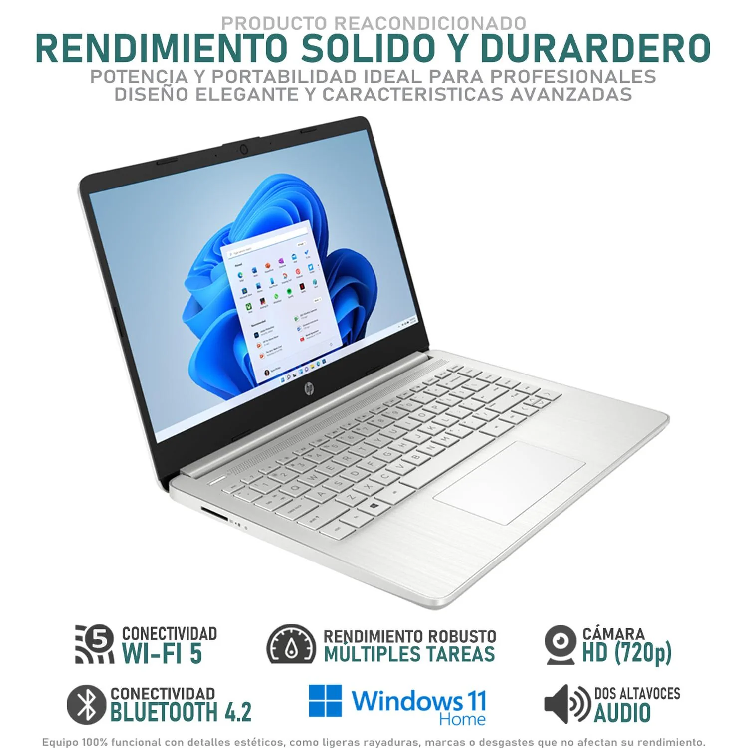 Laptop HP 14 DQ5 Intel Core i3 1215U 12GB 256GB SSD Pantalla 14" Teclado Ingles W11H Modo S Reacondicionado - Image 3