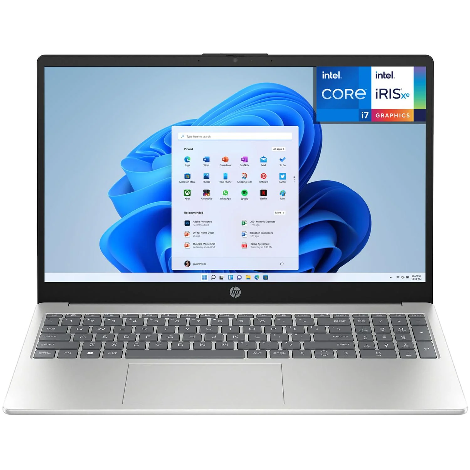 Laptop HP 15-FD0173WN Intel Core i7 1255U 16GB 512GB SSD Pantalla 15.6" Teclado Ingles W11H Plata