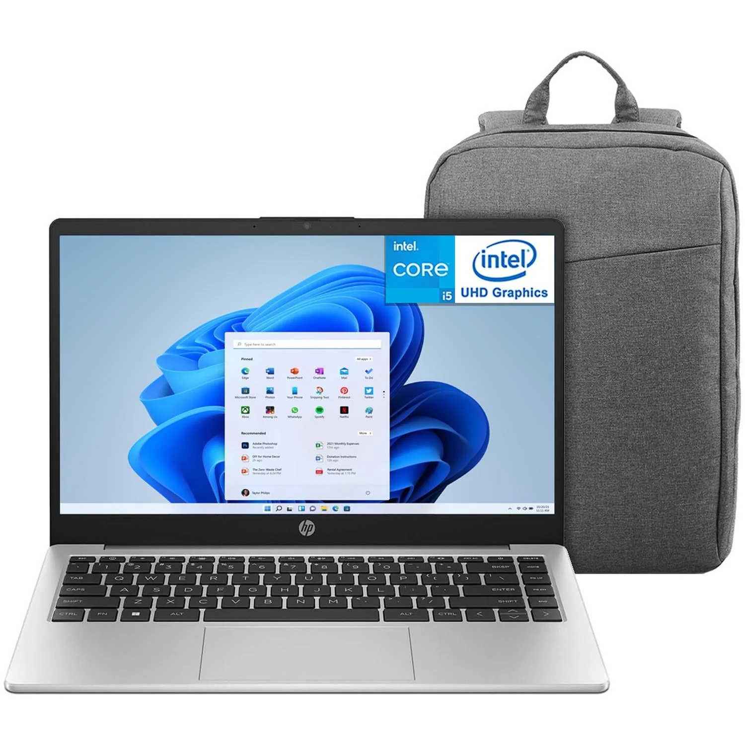 Laptop HP 240 G10 Intel Core i5 1335U 24GB RAM 512GB SSD 14" Windows 11 Home Teclado en Ingles + Mochila Reacondicionado