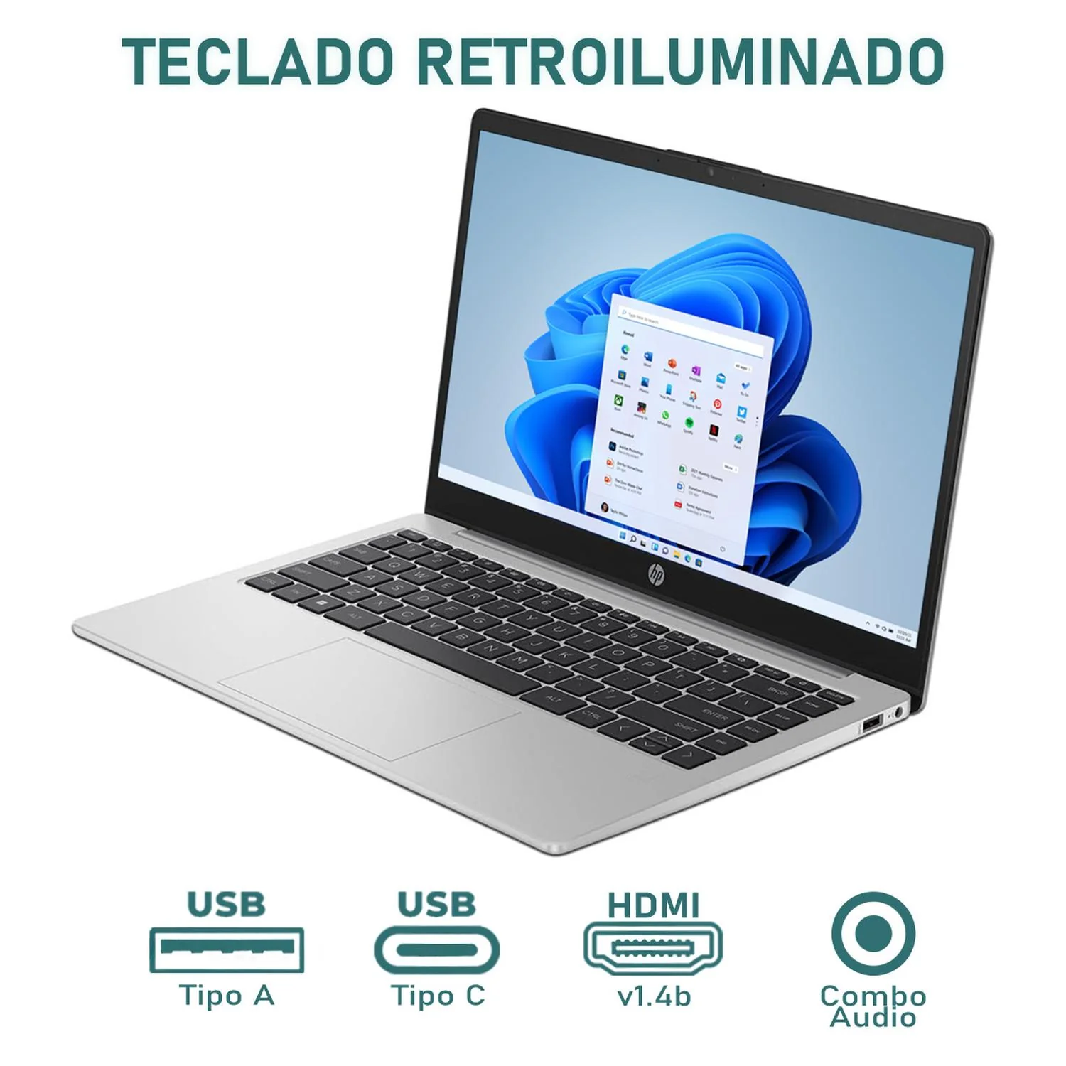 Laptop HP 240 G10 Intel Core i5 1335U 24GB RAM 512GB SSD 14" Windows 11 Home Teclado en Ingles + Mochila Reacondicionado - Image 4