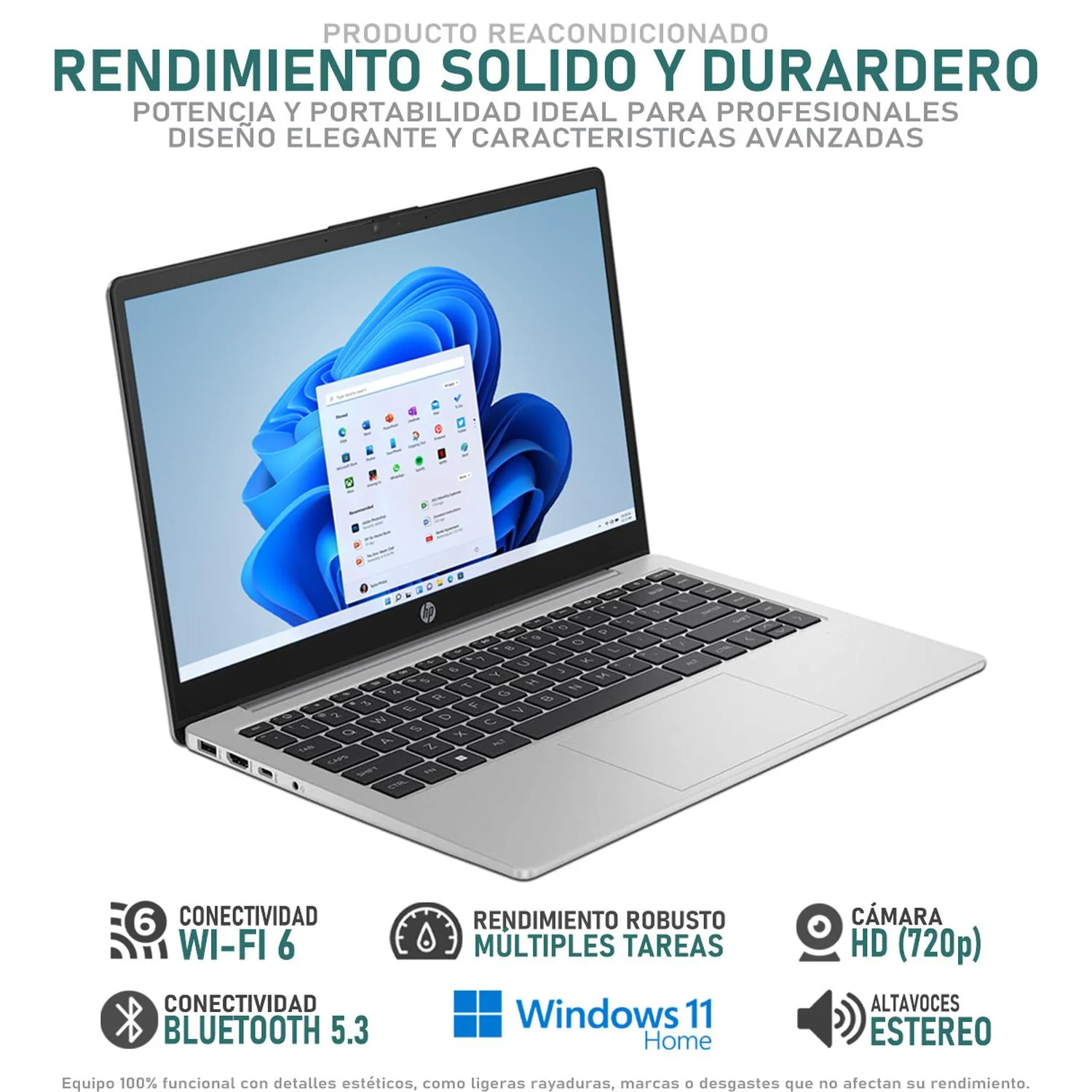 Laptop HP 240 G10 Intel Core i5 1335U 8GB DDR4 512GB SSD Pantalla 14" Teclado Español W11H Reacondicionado - Image 3