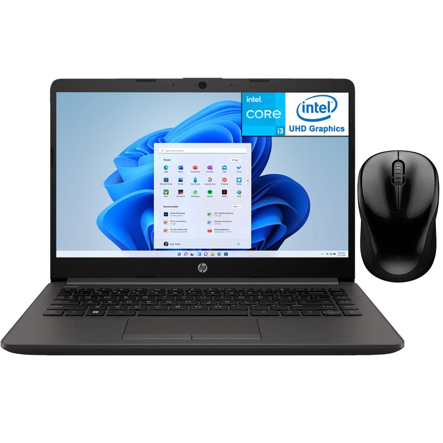 Laptop HP 240R G9 Intel Core i3 1315U 24GB RAM 512GB SSD 14" Windows 11 Home Teclado en Español + Mouse DXT Open Box