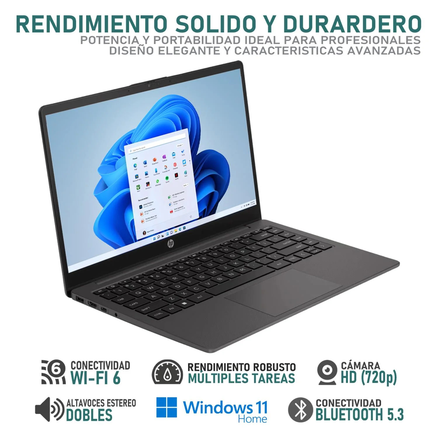 Laptop HP 245 G10 AMD Ryzen 3 7330U 24GB RAM 256GB SSD 14" Windows 11 Home Teclado en Español - Image 3