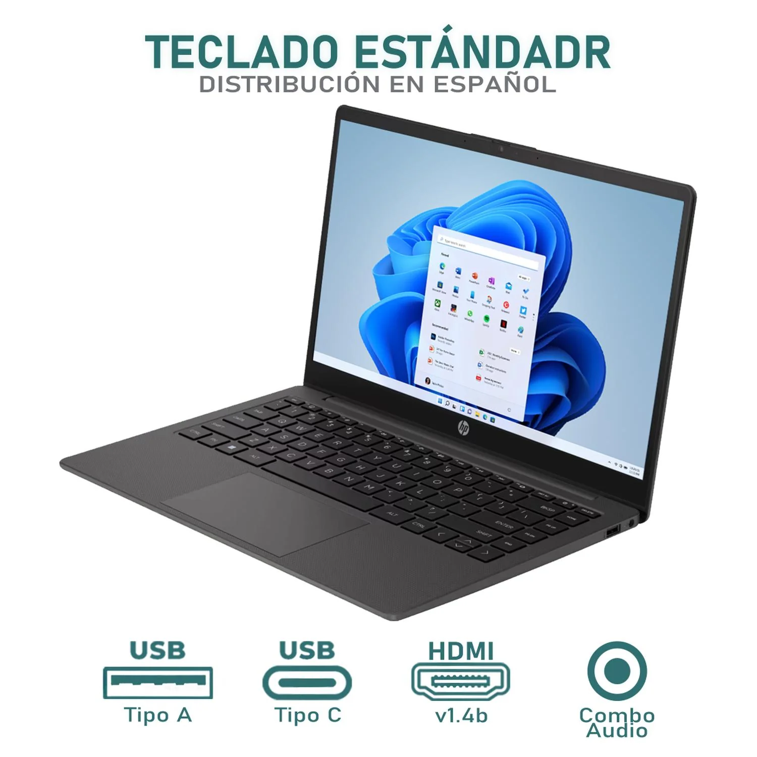Laptop HP 245 G10 AMD Ryzen 3 7330U 24GB RAM 256GB SSD 14" Windows 11 Home Teclado en Español - Image 4