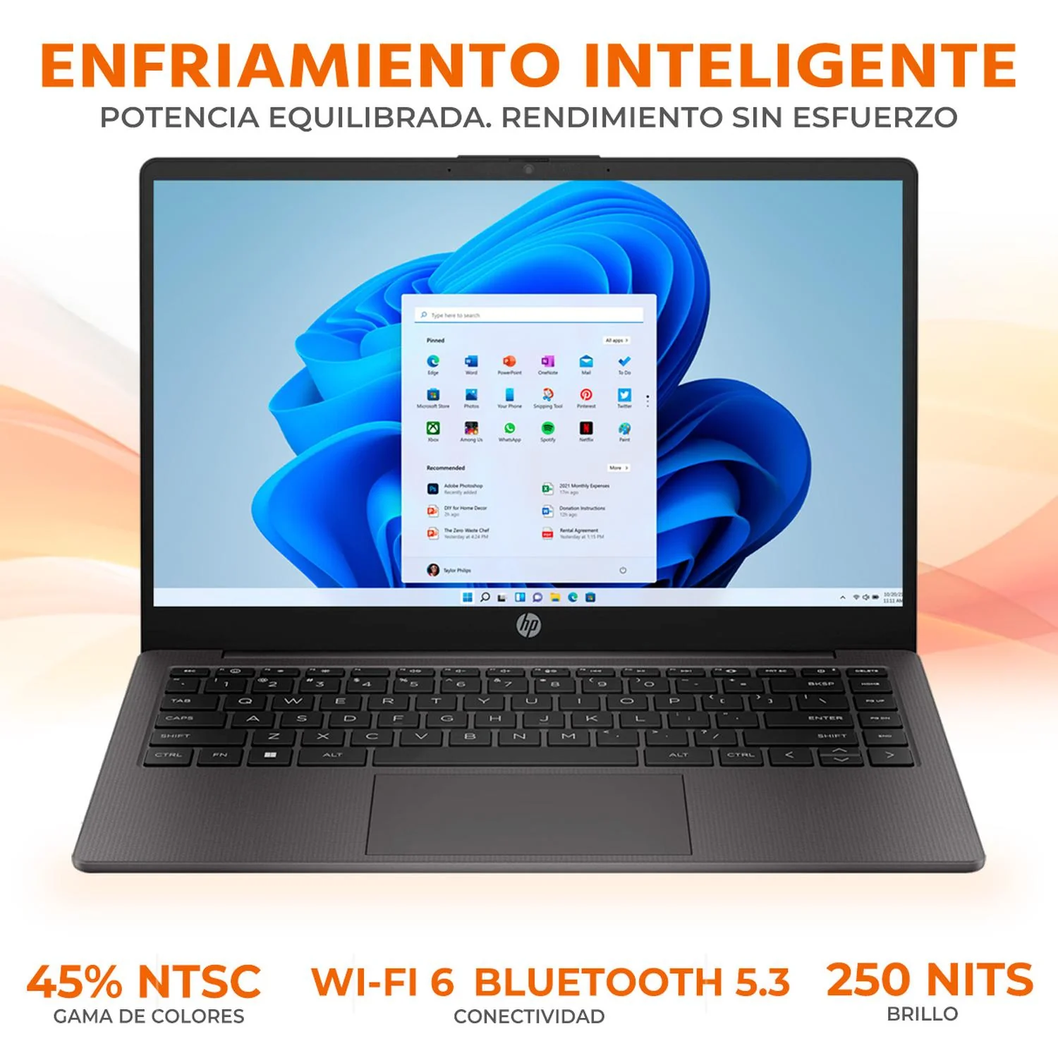 Laptop HP 245 G10 AMD Ryzen 3 7330U 24GB SSD 512GB 14" Teclado Español Mouse DXT ideal para Estudio y Trabajo Profesional - Image 3
