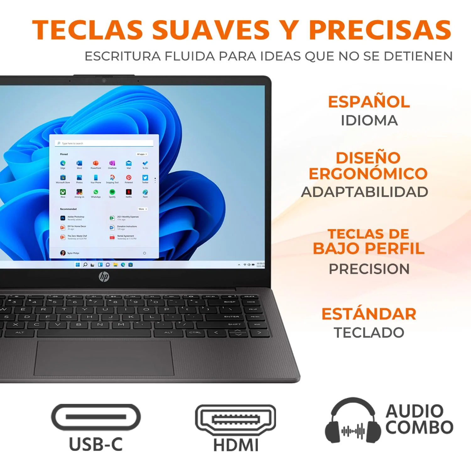 Laptop HP 245 G10 AMD Ryzen 3 7330U 32GB 1TB SSD Pantalla 14" Teclado Español Garantía y Servicio en México - Image 4