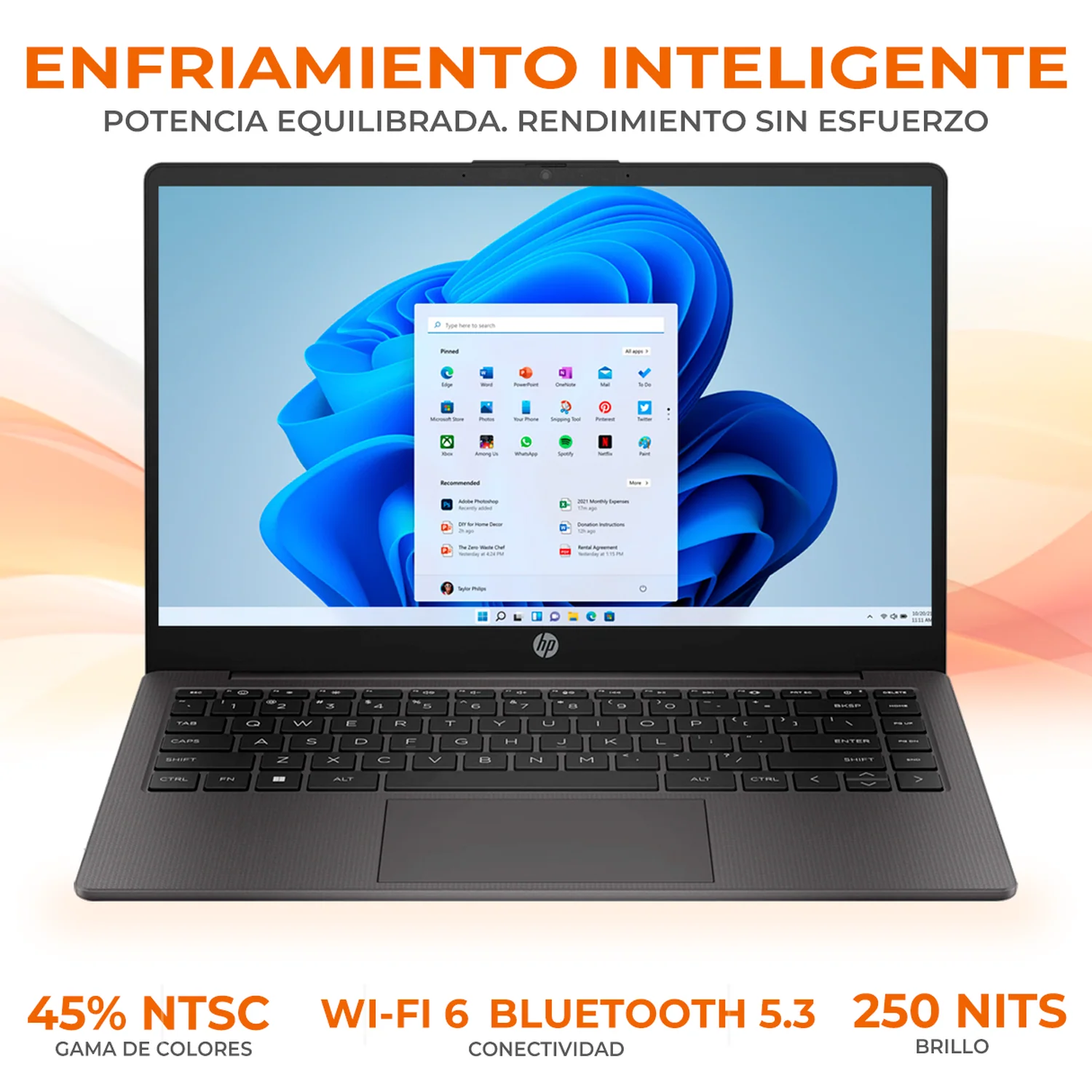 Laptop HP 245 G10 AMD Ryzen 3 7330U 32GB 512GB SSD Pantalla 14" Teclado Español Mouse DXT Trabajo Profesional y Productividad avanzada - Image 3