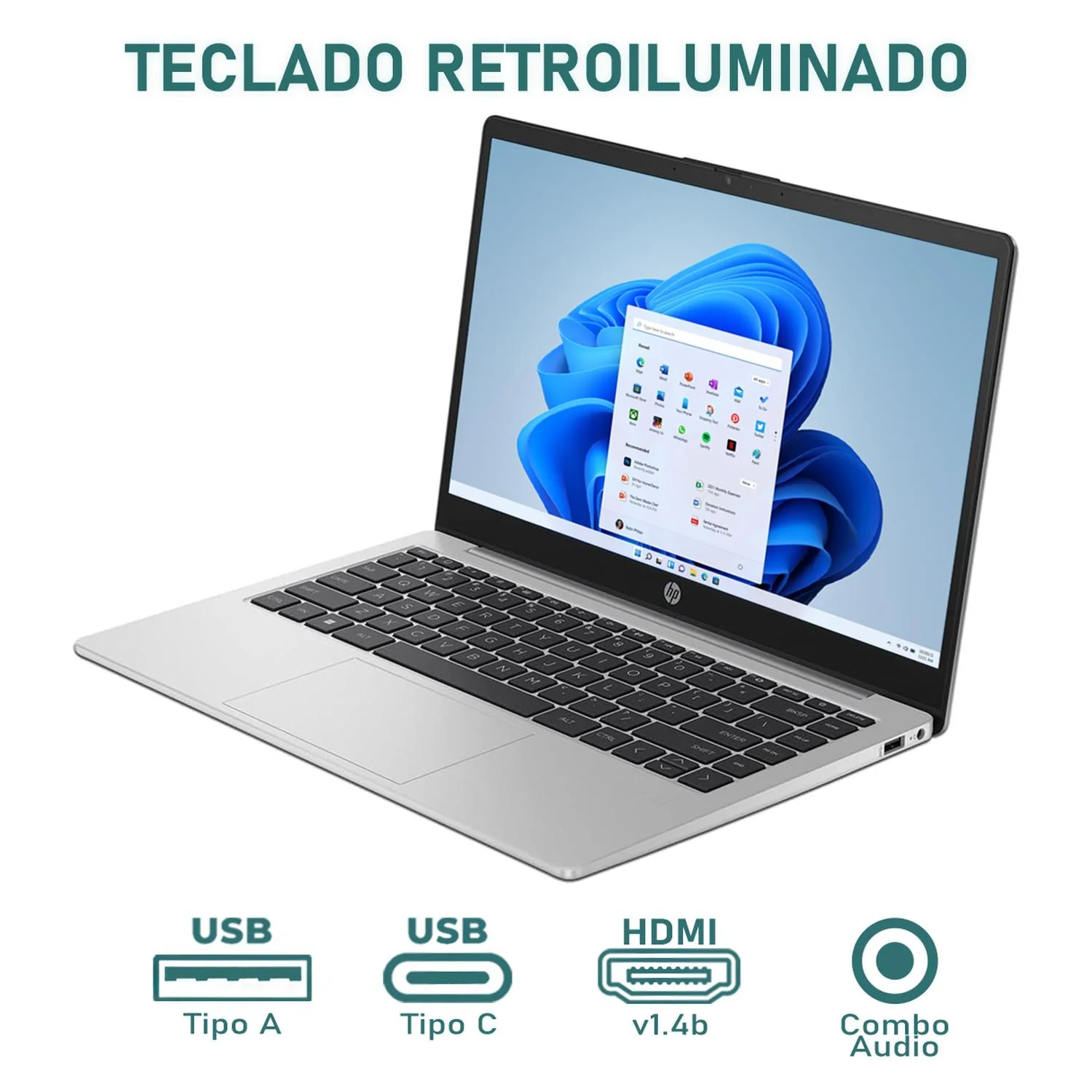 Laptop HP 245 G10 AMD Ryzen 5 7530U 24GB RAM 512GB SSD 14" Windows 11 Home Teclado en Español + Mouse - Image 4