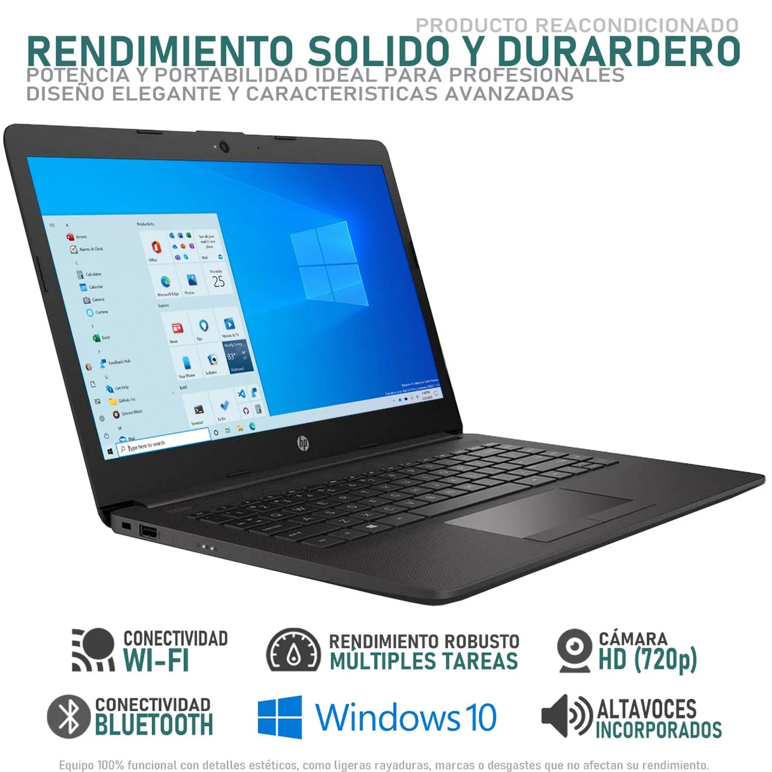 Laptop HP 245 G7 AMD Athlon 3020e 16GB 1TB HDD Pantalla 14" Teclado Español W10H Reacondicionado - Image 3