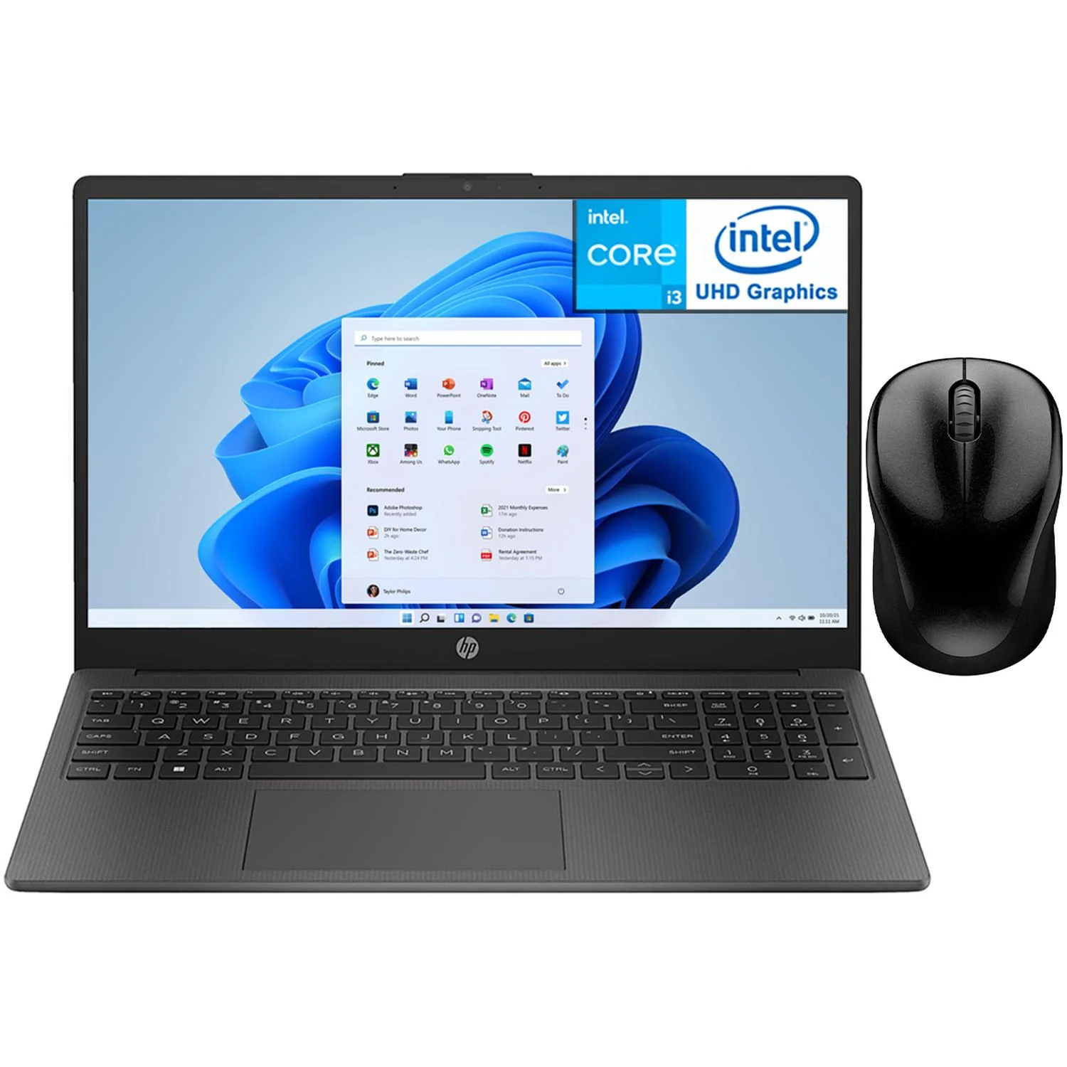 Laptop HP 250 G10 Intel Core i3 N305 16GB SSD 512GB 15.6" Teclado Español Mouse DXT Estudio y Productividad