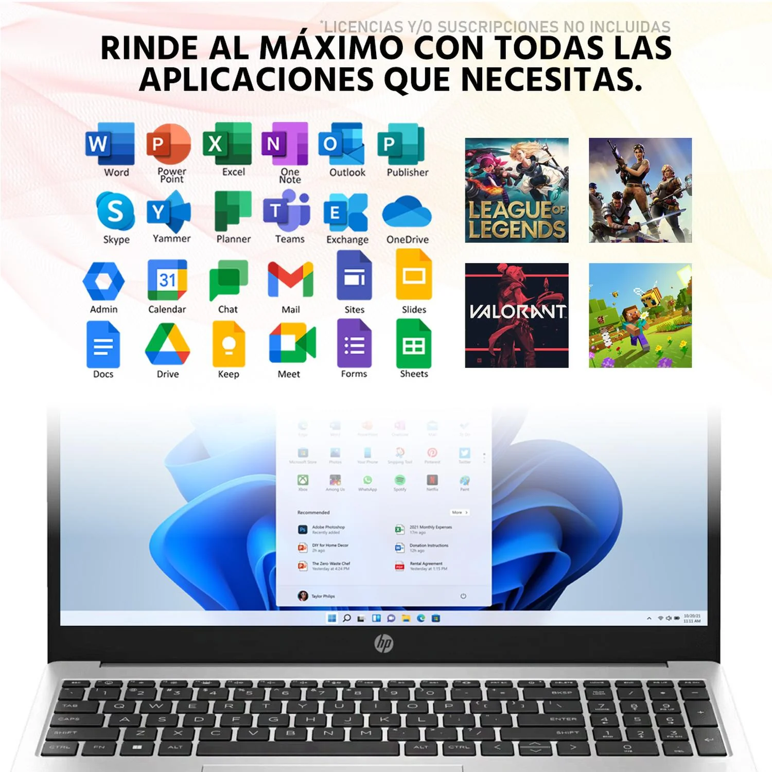 Laptop HP 255 G10 AMD Ryzen 5 7530U 8GB 512GB SSD 15.6" W11 Teclado Español Ideal para Productividad y Oficina - Image 5