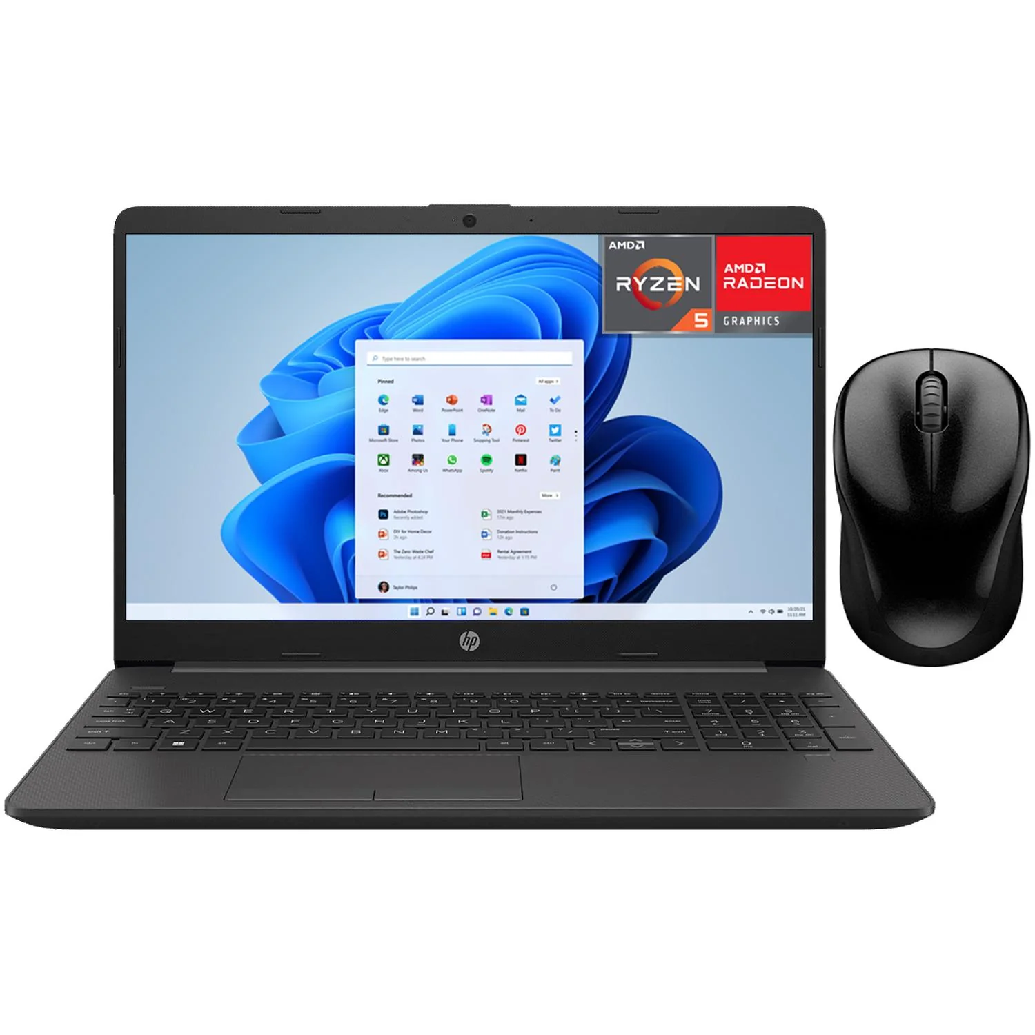 Laptop HP 255 G8 AMD Ryzen 5 5500U 16GB 256GB SSD 15.6" Windows 11 Home + Mouse DXT Reacondicionado