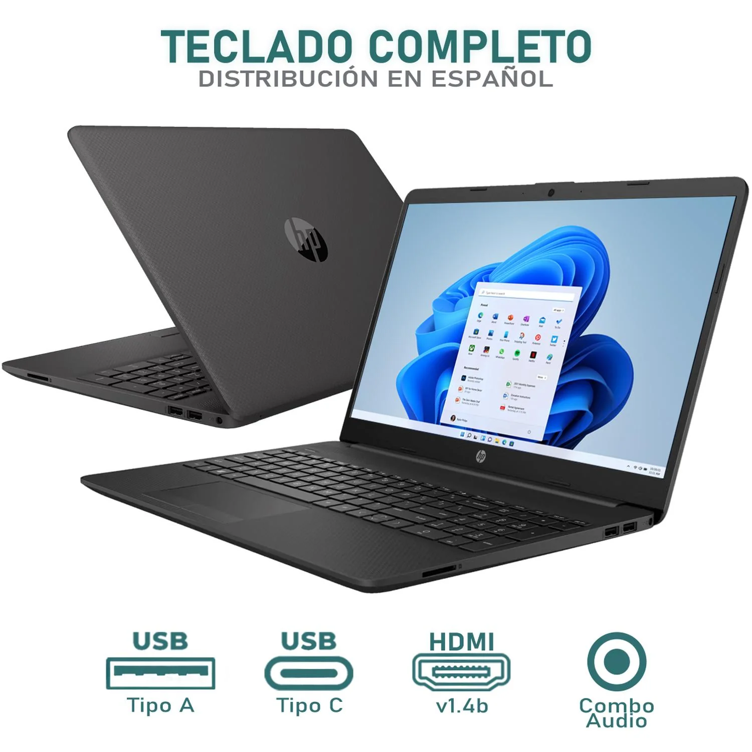 Laptop HP 255 G9 AMD Ryzen 7 5825U 8GB 512GB SSD 15.6" W11H Español Reacondicionado - Image 4