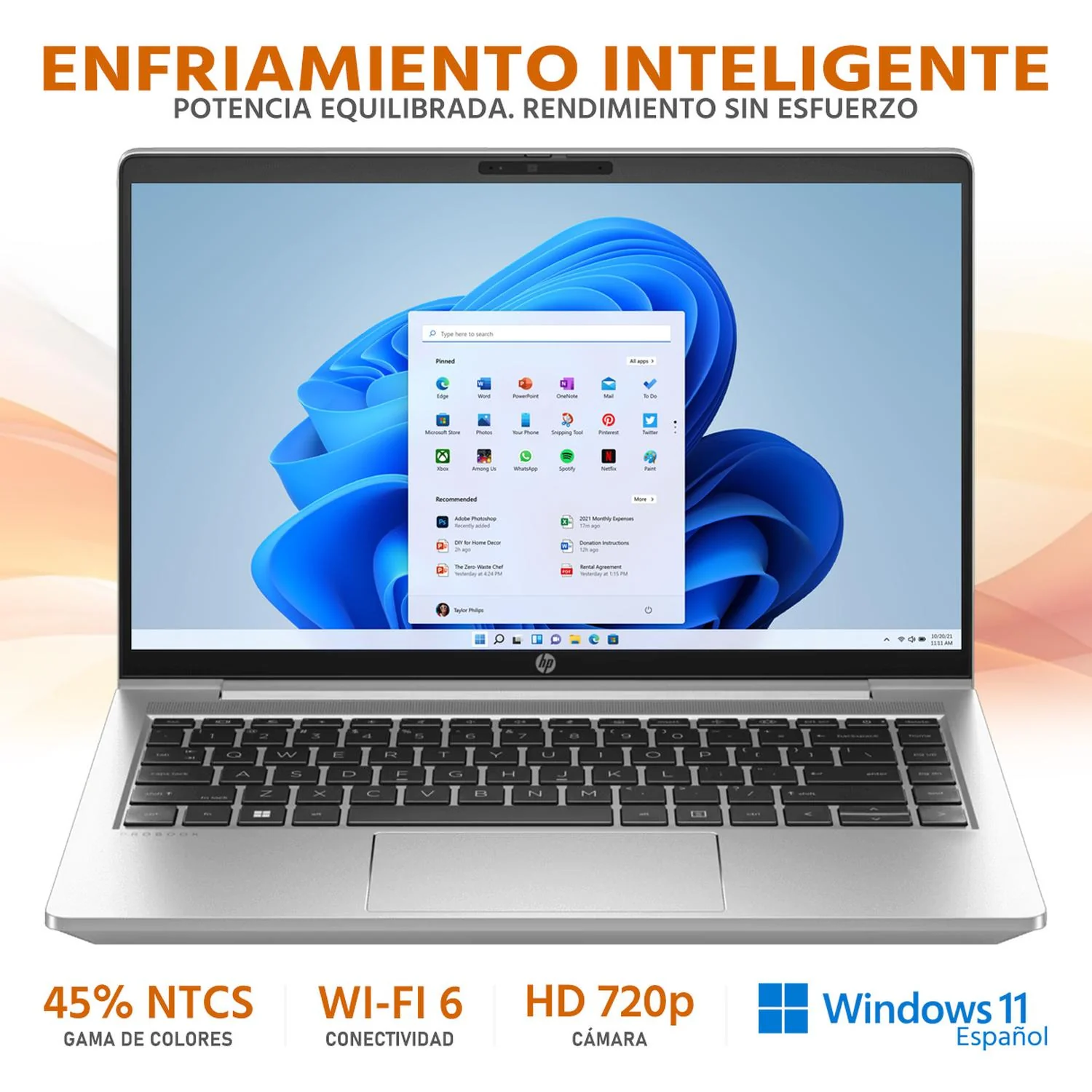 Laptop HP ProBook 445 G10 AMD Ryzen 7 7730U 32GB RAM 1TB SSD 14" Windows 11 Pro Teclado en Español - Image 3