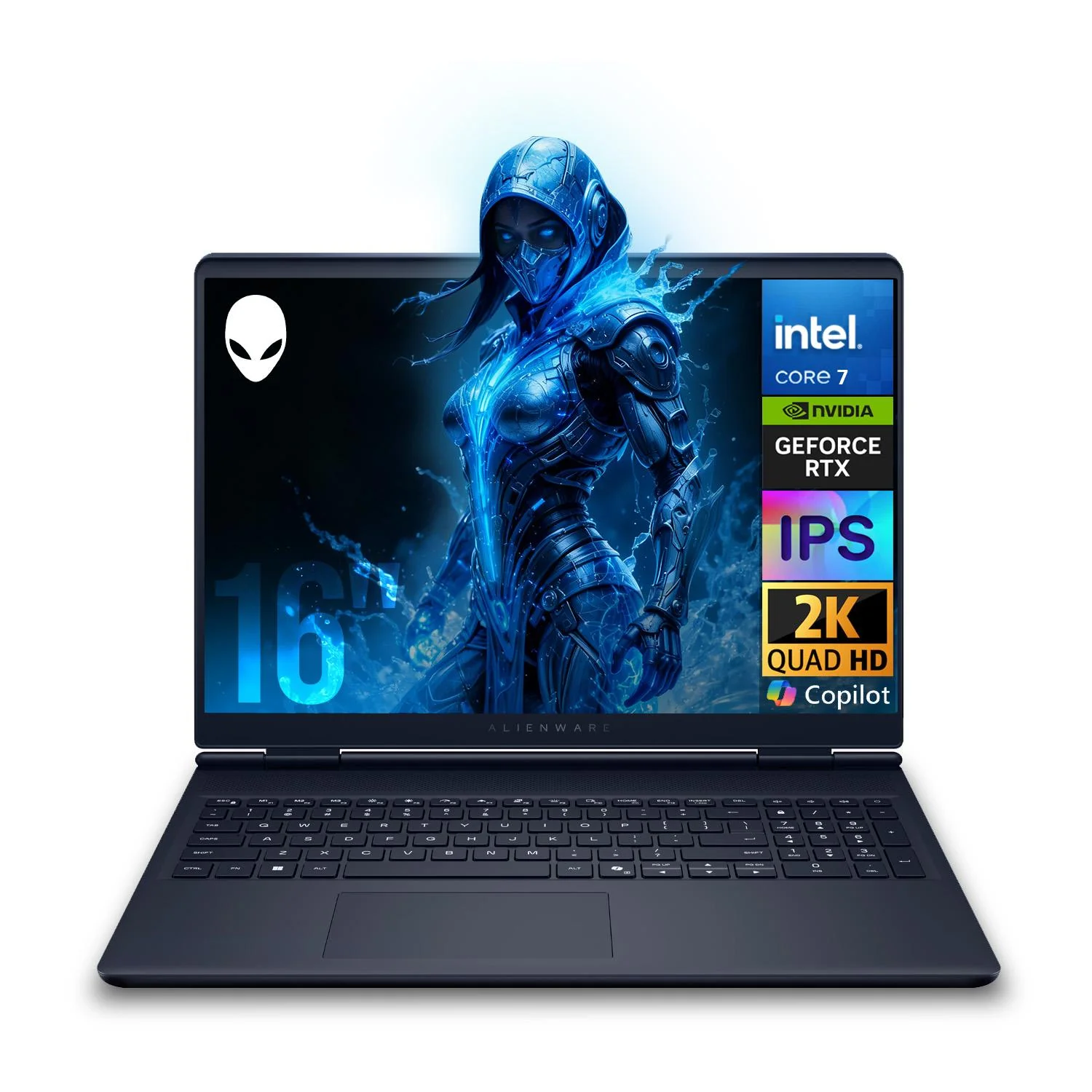 Laptop IA Gamer ALIENWARE Aurora AC16250 Nvidia GeForce RTX 5060 8GB DLSS Intel Core i7 240H 32GB DDR5 1TB SSD Pantalla 16" WVA WQXGA 120Hz Teclado Ingles Copilot Gaming Proxima Generacion
