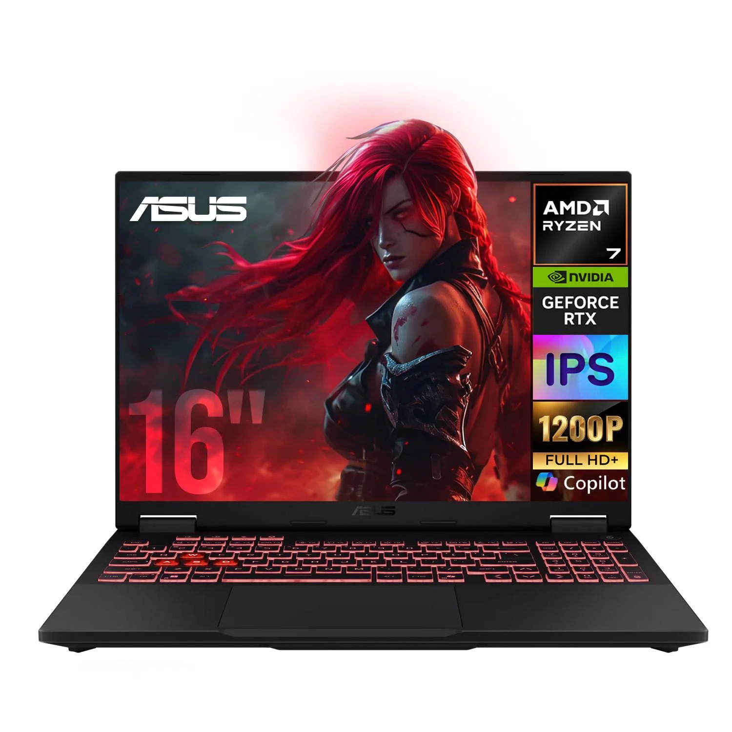 Laptop IA Gamer ASUS TUF Gaming A16 Nvidia GeForce RTX 5060 8GB DLSS Ryzen 7 260 NPU 64GB DDR5 1TB SSD Pantalla 16" IPS FHD+ 165Hz Teclado Ingles Copilot Gaming Proxima Generacion