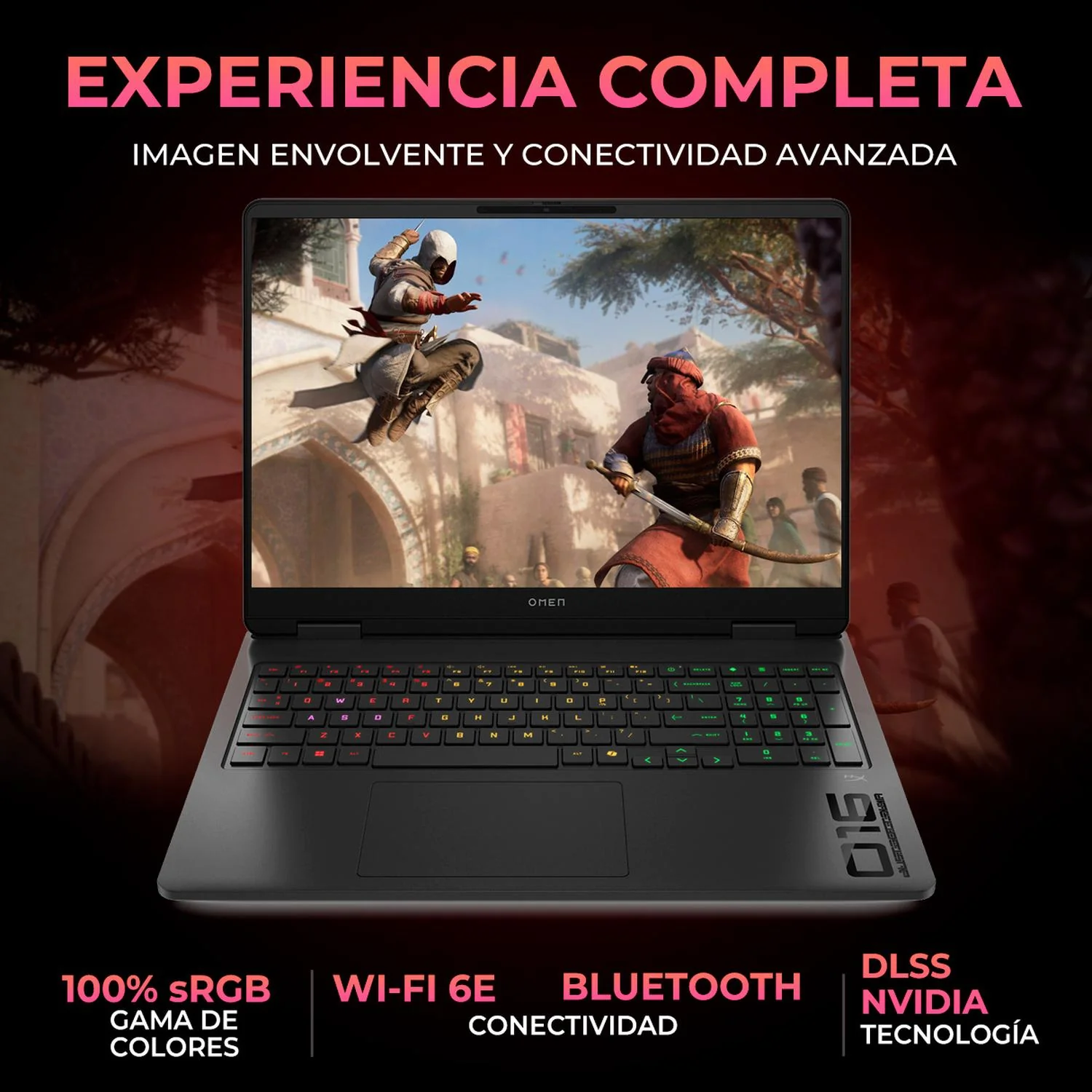 Laptop IA Gamer HP Omen Nvidia GeForce RTX 5060 8GB AMD Ryzen 9 8940HX 32GB DDR5 1TB SSD 16" IPS FHD+ 144Hz Teclado Ingles W11H Copilot Optimizada por IA Gaming Creación y Productividad - Image 3