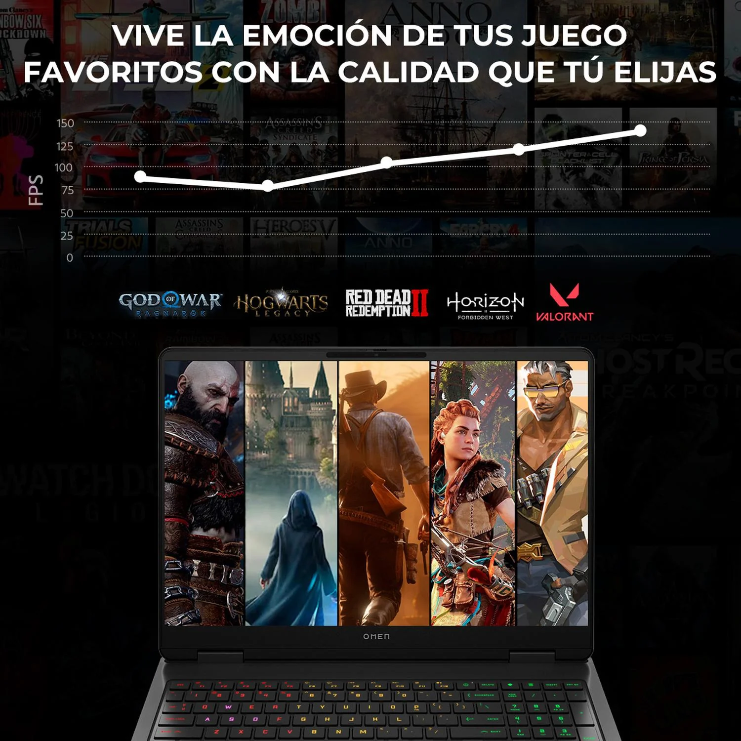 Laptop IA Gamer HP Omen Nvidia GeForce RTX 5060 8GB AMD Ryzen 9 8940HX 32GB DDR5 1TB SSD 16" IPS FHD+ 144Hz Teclado Ingles W11H Copilot Optimizada por IA Gaming Creación y Productividad - Image 5