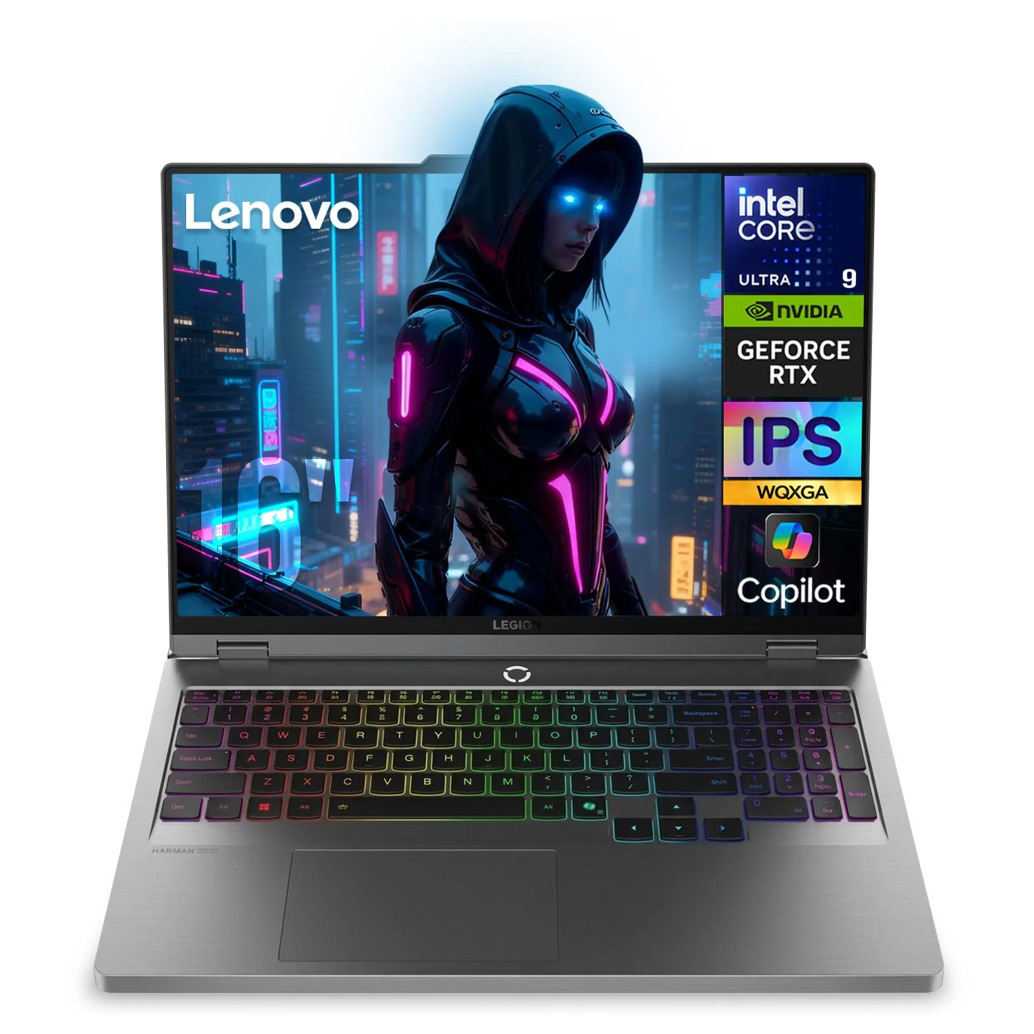 Laptop IA Gamer LENOVO Legion 5 16IAX10 Nvidia GeForce RTX 5060 8GB DLSS Intel Core Ultra 9 275HX NPU Rendimiento Total 36 TOPS 32GB DDR5 1TB Pantalla 16" IPS WQXGA 240Hz Teclado Ingles Copilot