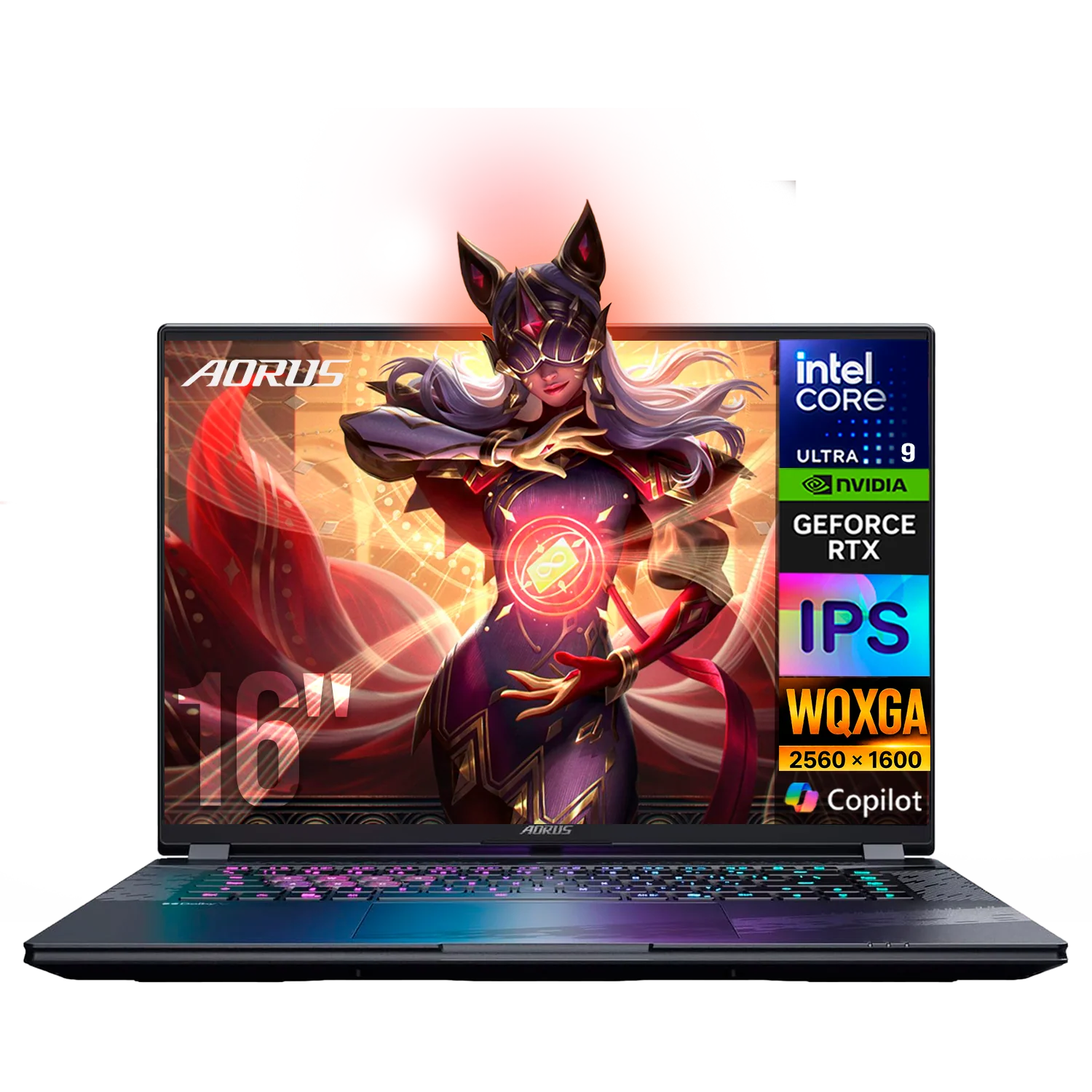 Laptop IA PC Gamer AORUS ELITE 16 AE6H GeForce RTX 5070 8GB Core Ultra 9 275HX NPU 32GB 1TB 16" IPS WQXGA 165Hz Windows 11 Home Teclado Ingles
