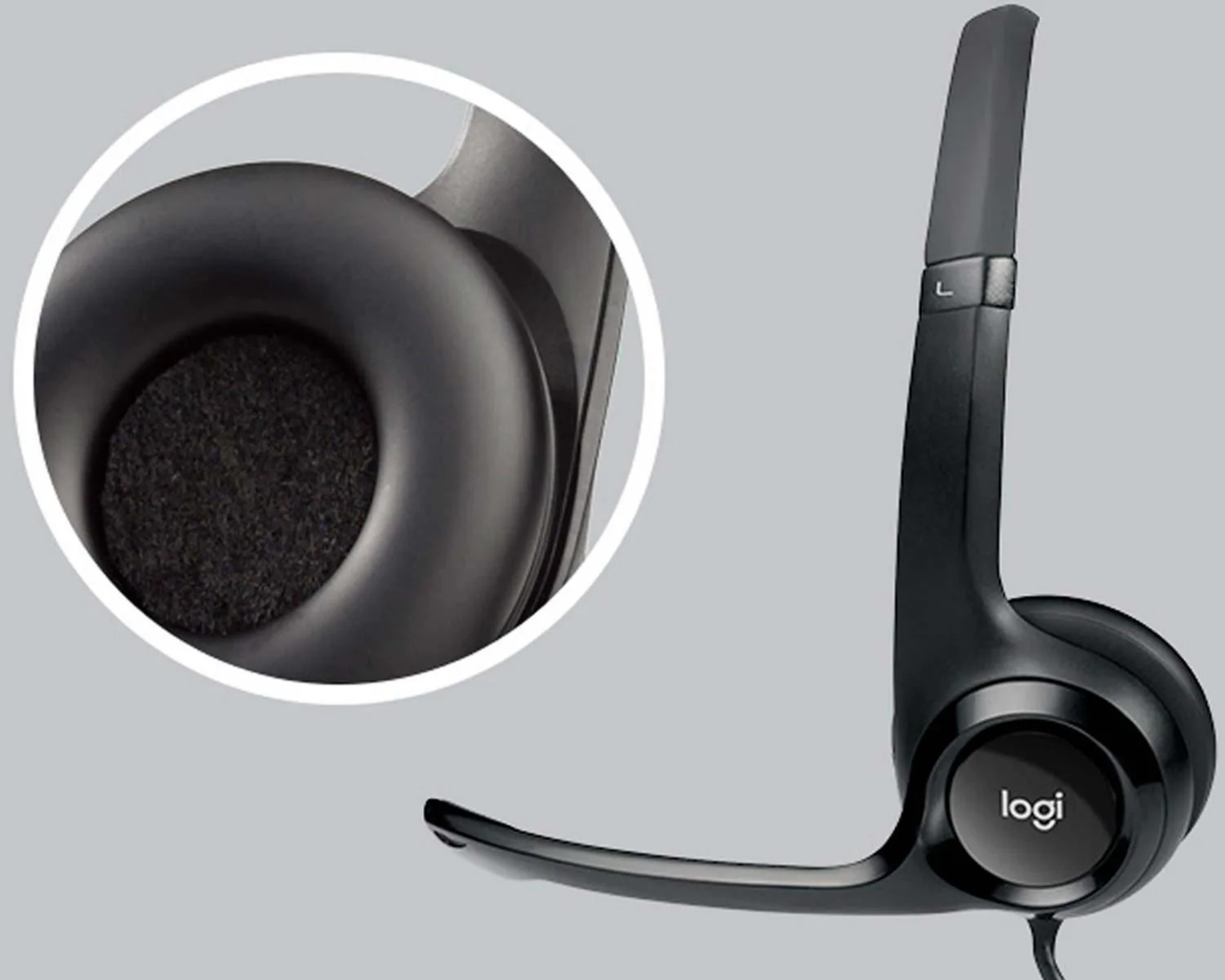 Audifonos LOGITECH H390 USB Negro 981-000060 - Image 6