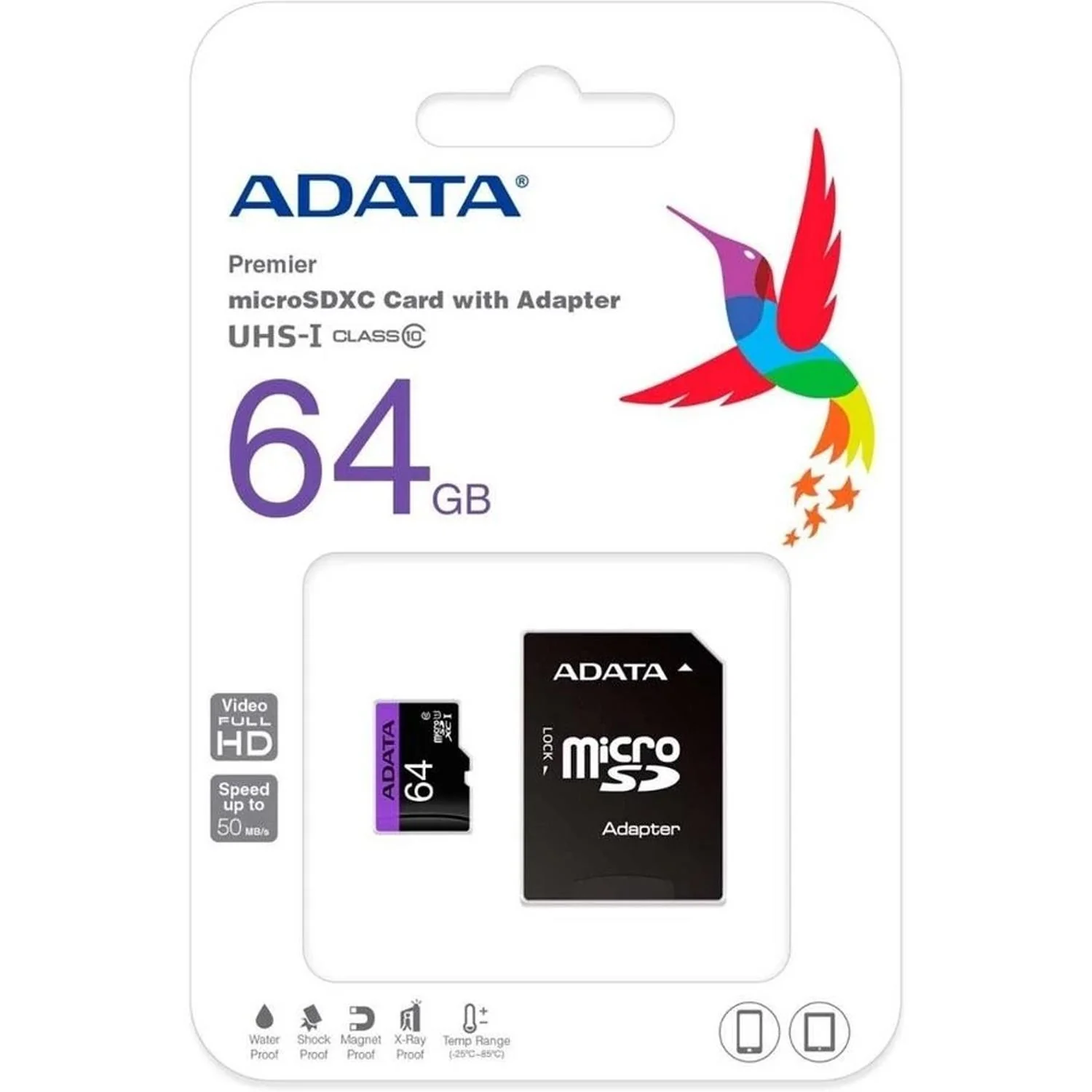 Memoria Micro SD 64GB ADATA Clase 10 Video Full HD AUSDX64GUICL10-RA1 - Image 4