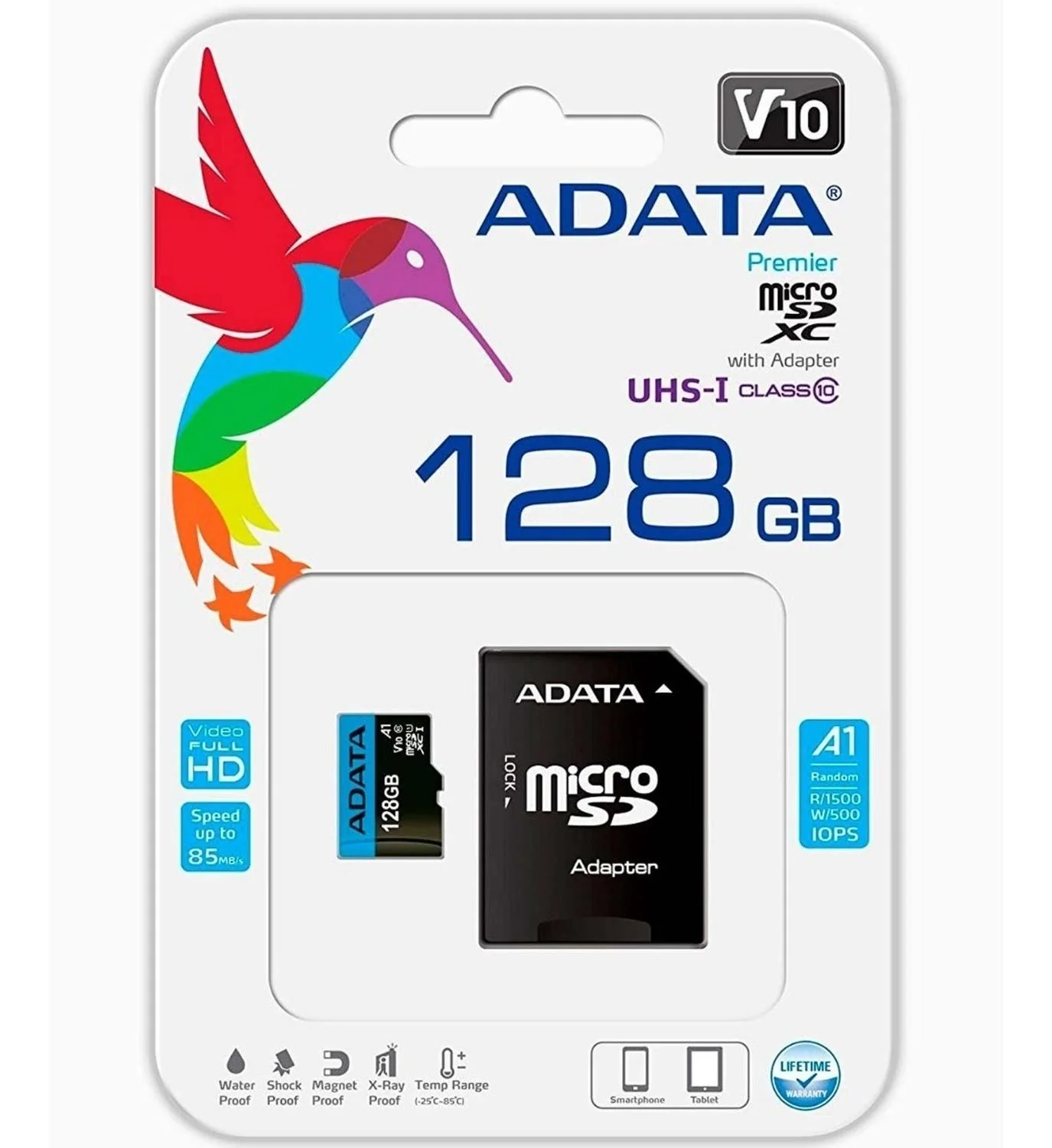 Memoria Micro SDXC 128GB ADATA Clase 10 Juegos A1 Video Full HD V10 AUSDX128GUICL10A1-RA1 - Image 6
