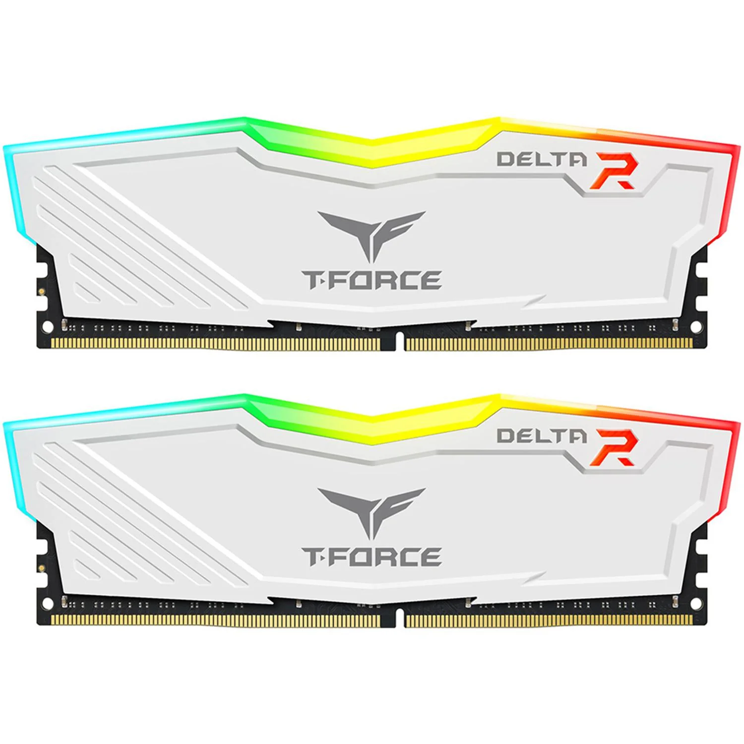 Memoria RAM DDR4 16GB 3200MHZ TEAMGROUP DELTA RGB 2x8GB Blanco TF4D416G3200HC16FDC01