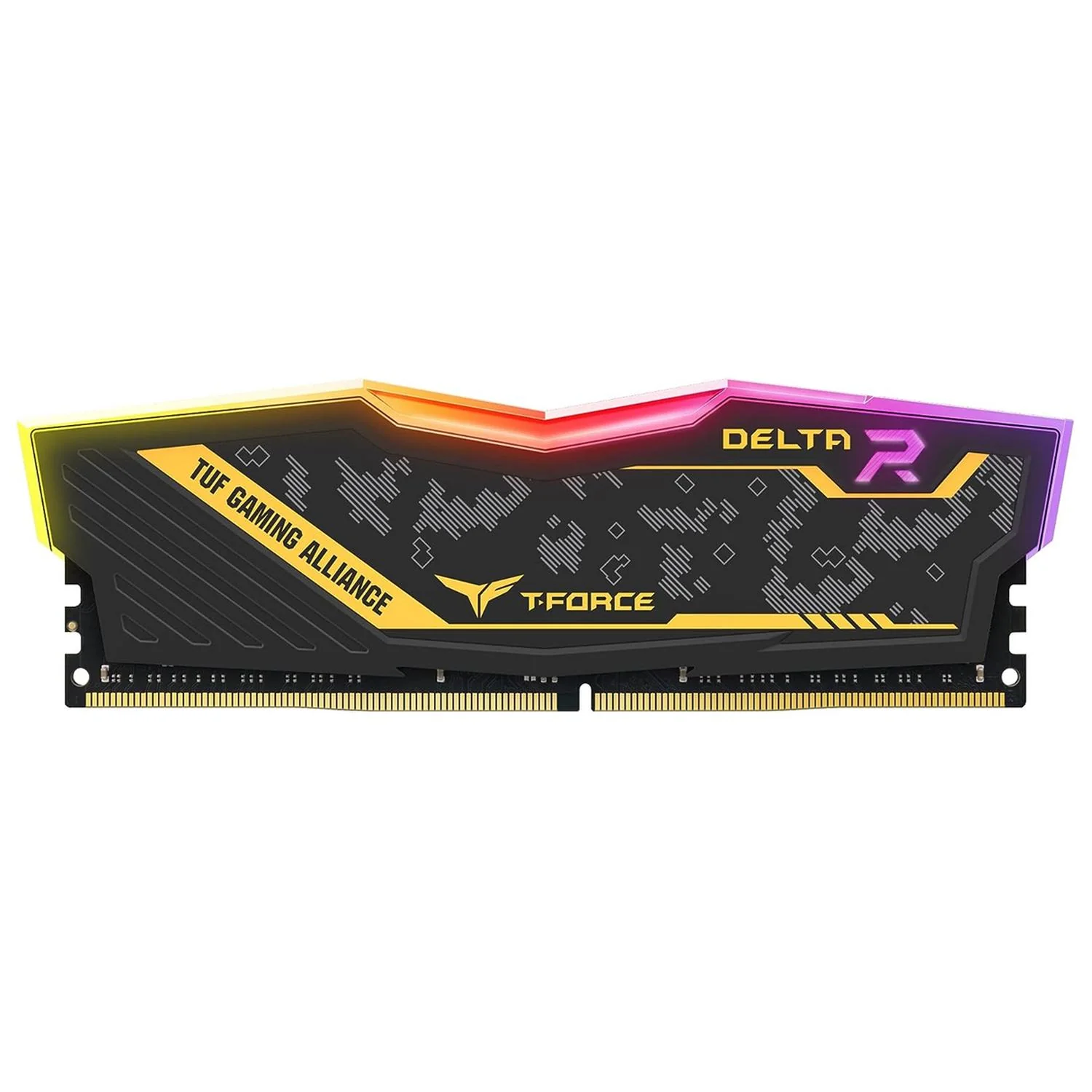 Memoria RAM DDR4 32GB 3200MHz TEAMGROUP T-FORCE DELTA TUF GAMING RGB 1x32GB Negro TF9D432G3200HC16F01