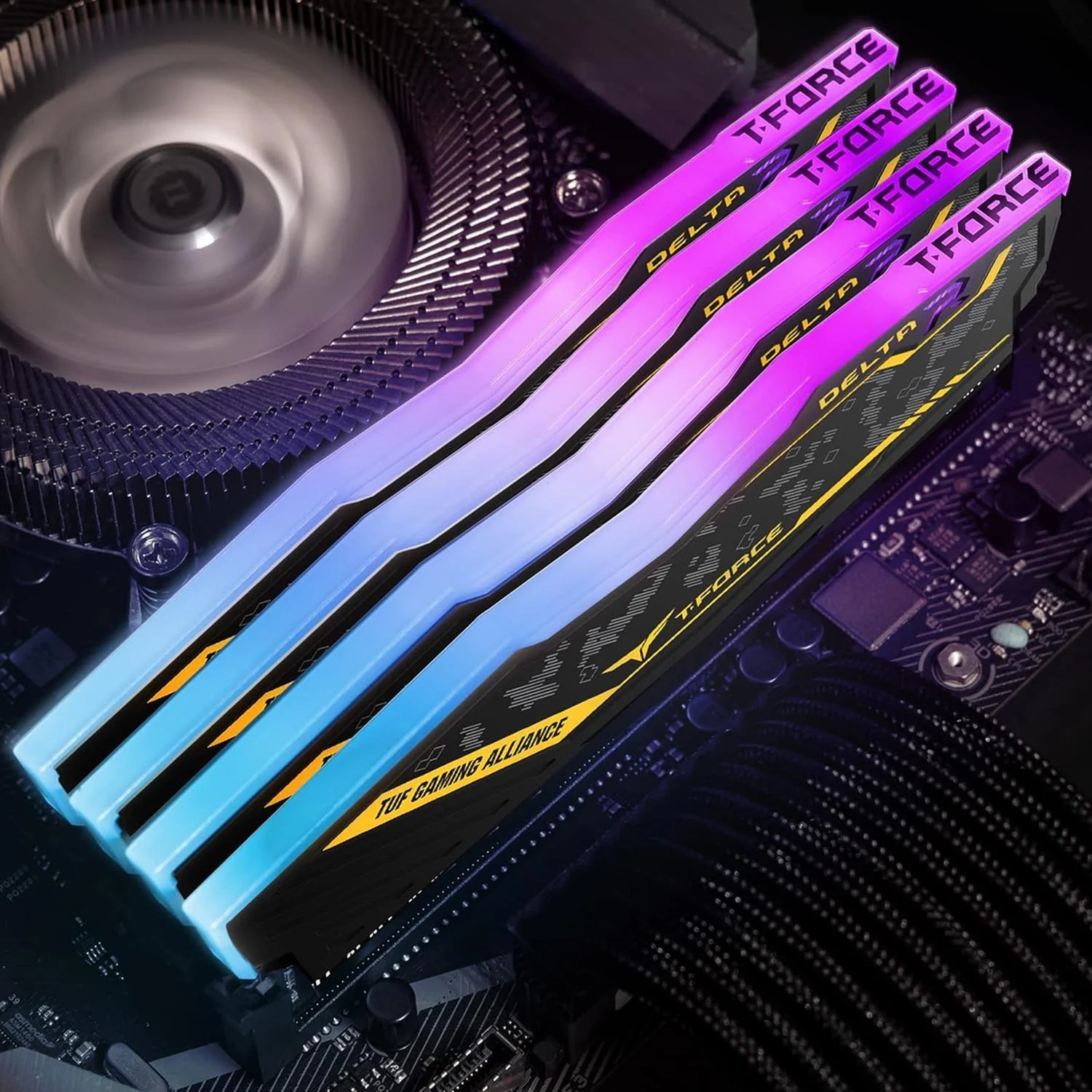 Memoria RAM DDR4 32GB 3200MHz TEAMGROUP T-FORCE DELTA TUF GAMING RGB 1x32GB Negro TF9D432G3200HC16F01 - Image 4