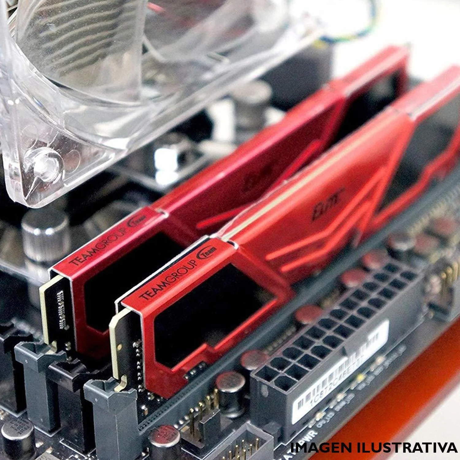 Memoria RAM DDR4 8GB 3200MHz TEAMGROUP ELITE PLUS 1x8GB Rojo TPRD48G3200HC2201 - Image 4
