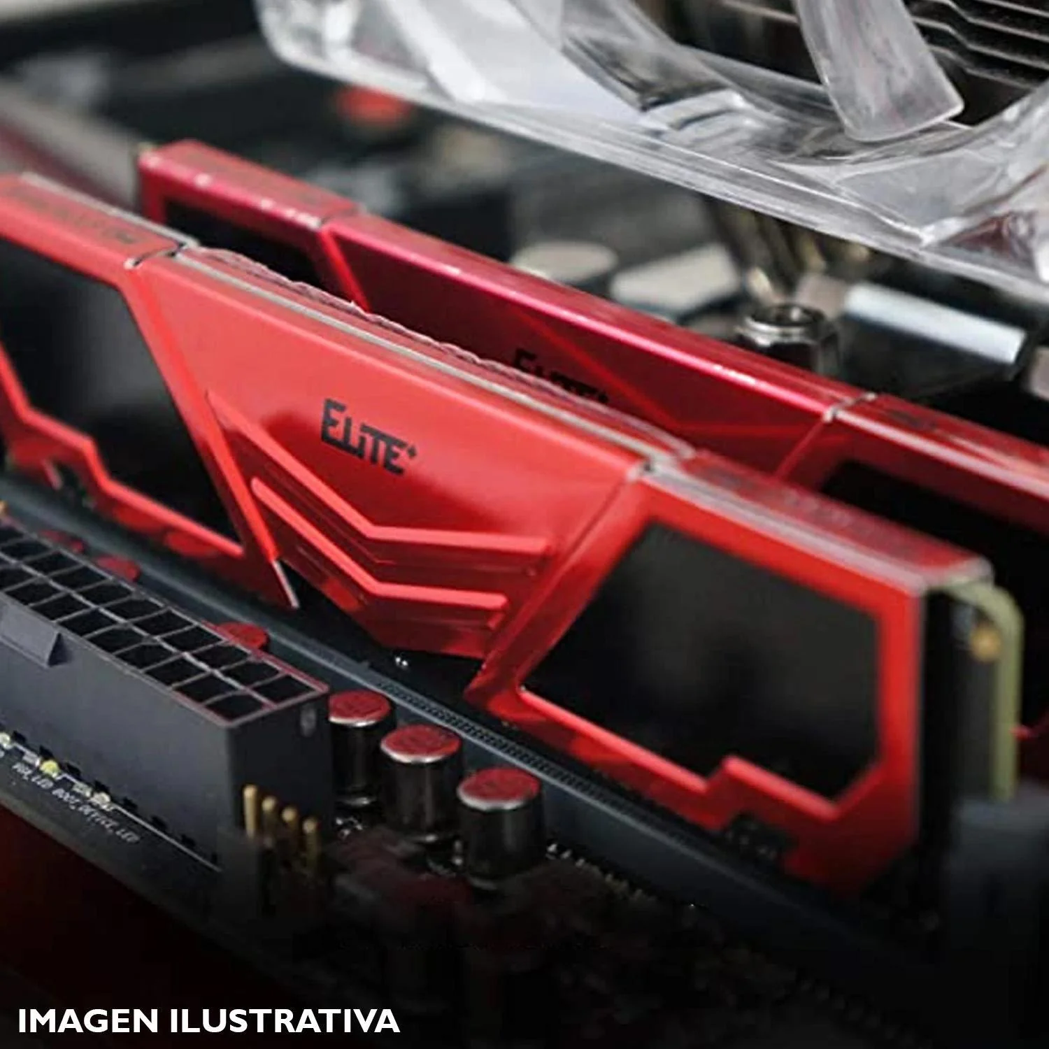 Memoria RAM DDR4 8GB 3200MHz TEAMGROUP ELITE PLUS 1x8GB Rojo TPRD48G3200HC2201 - Image 5