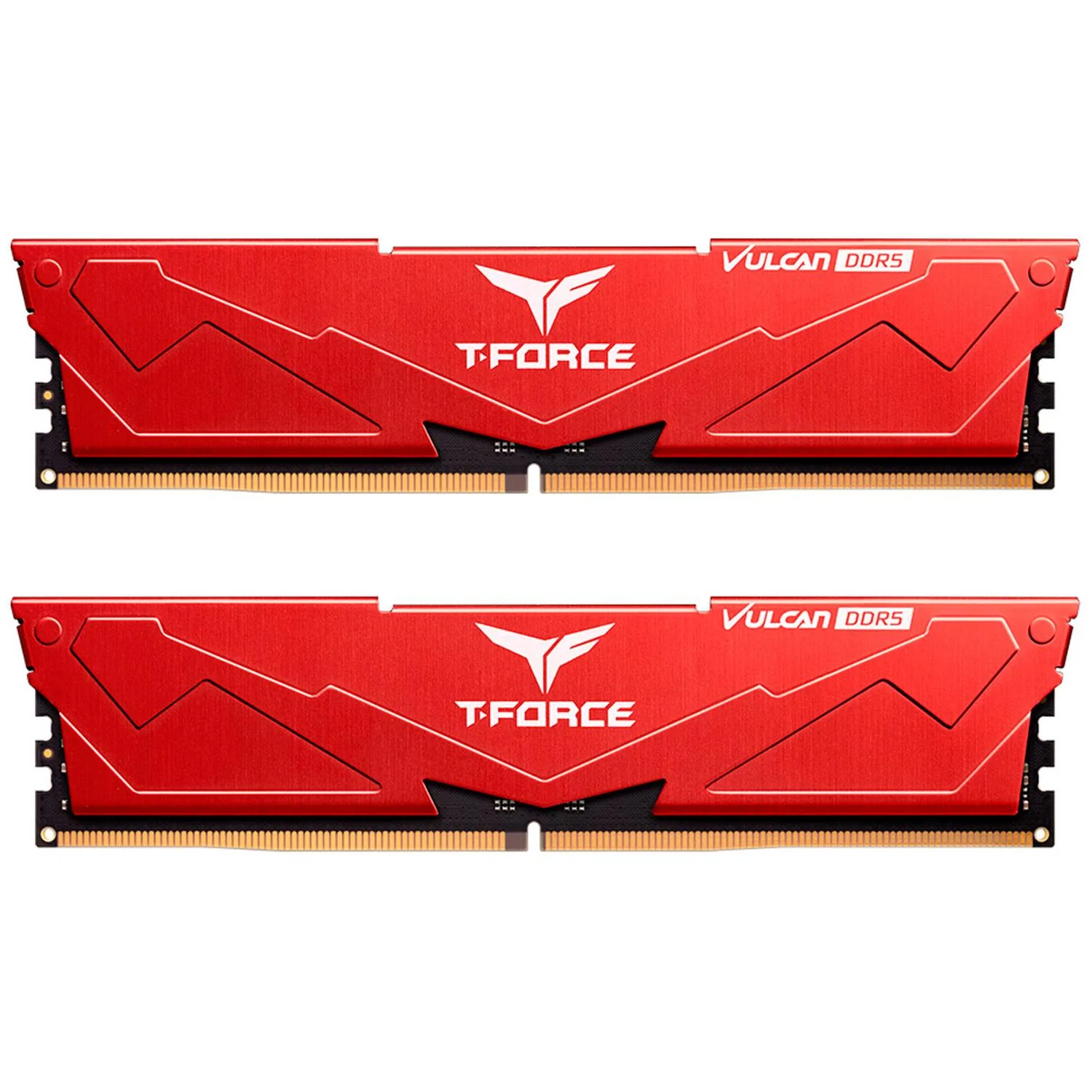 Memoria RAM DDR5 16GB 5600MT/s TEAMGROUP T-FORCE VULCAN 2x8GB Rojo FLRD516G5600HC40BDC01