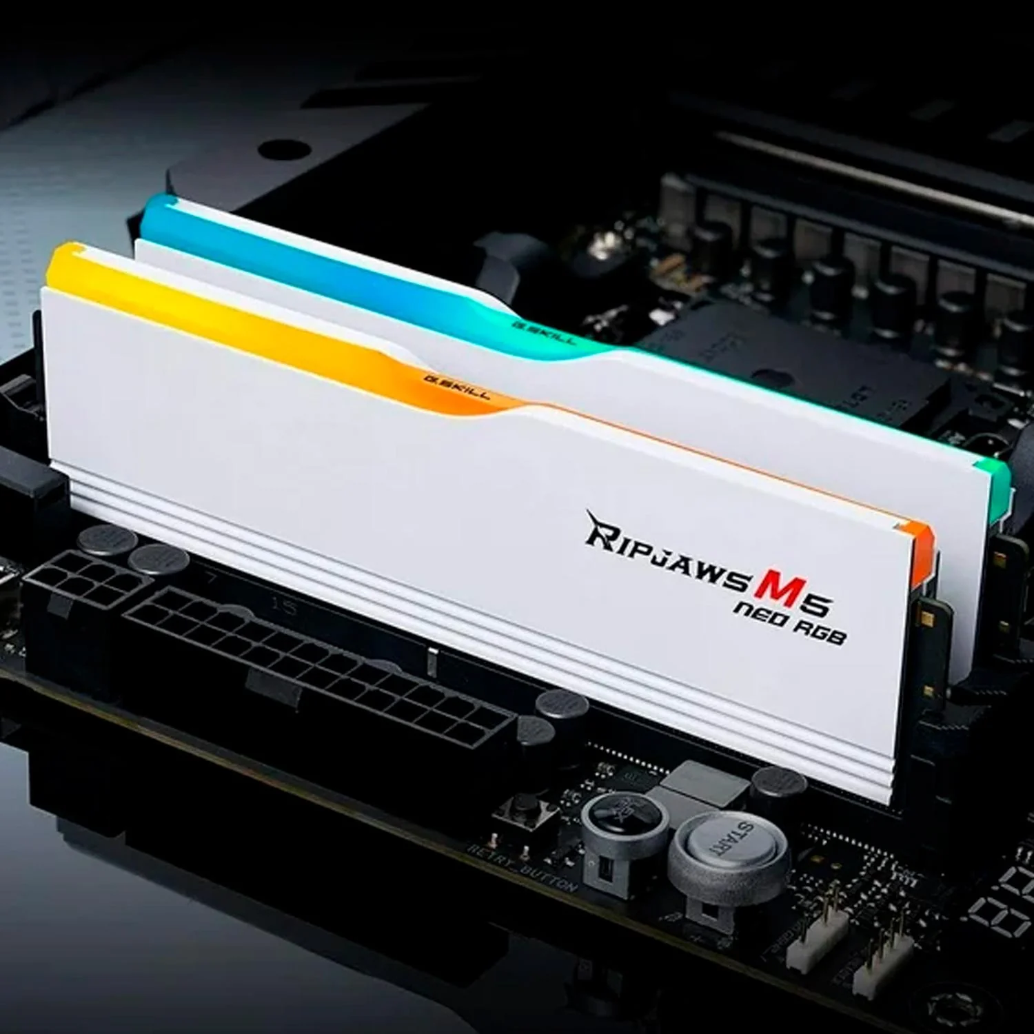 Memoria RAM DDR5 32GB 6000MT/s G.SKILL RIPJAWS M5 NEO RGB 2x16GB CL36 Blanco F5-6000J3636F16GX2-RM5NRW - Image 4