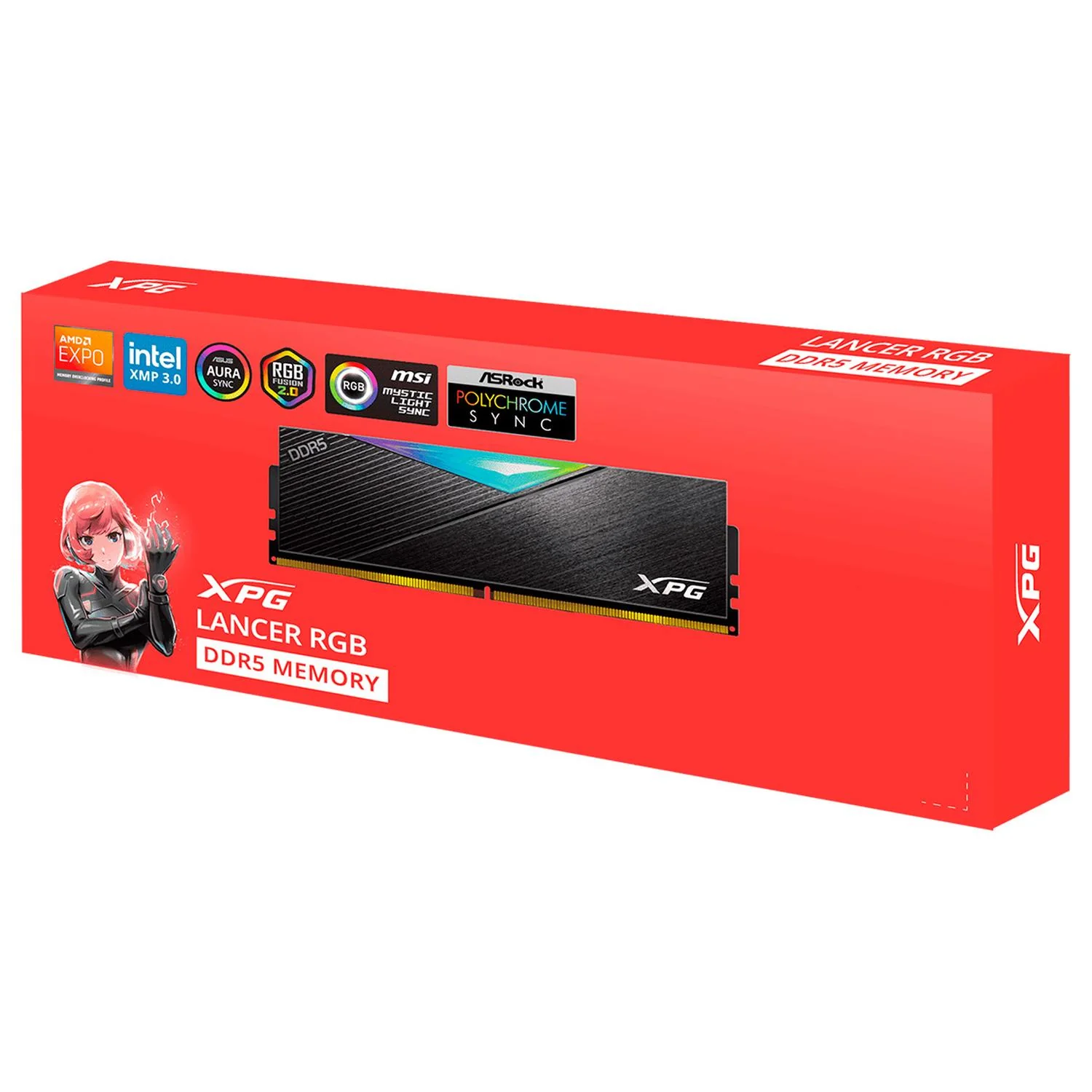 Memoria RAM DDR5 32GB 6400MT/s XPG LANCER RGB 1x32GB Negro AX5U6400C3232G-CLARBK - Image 5