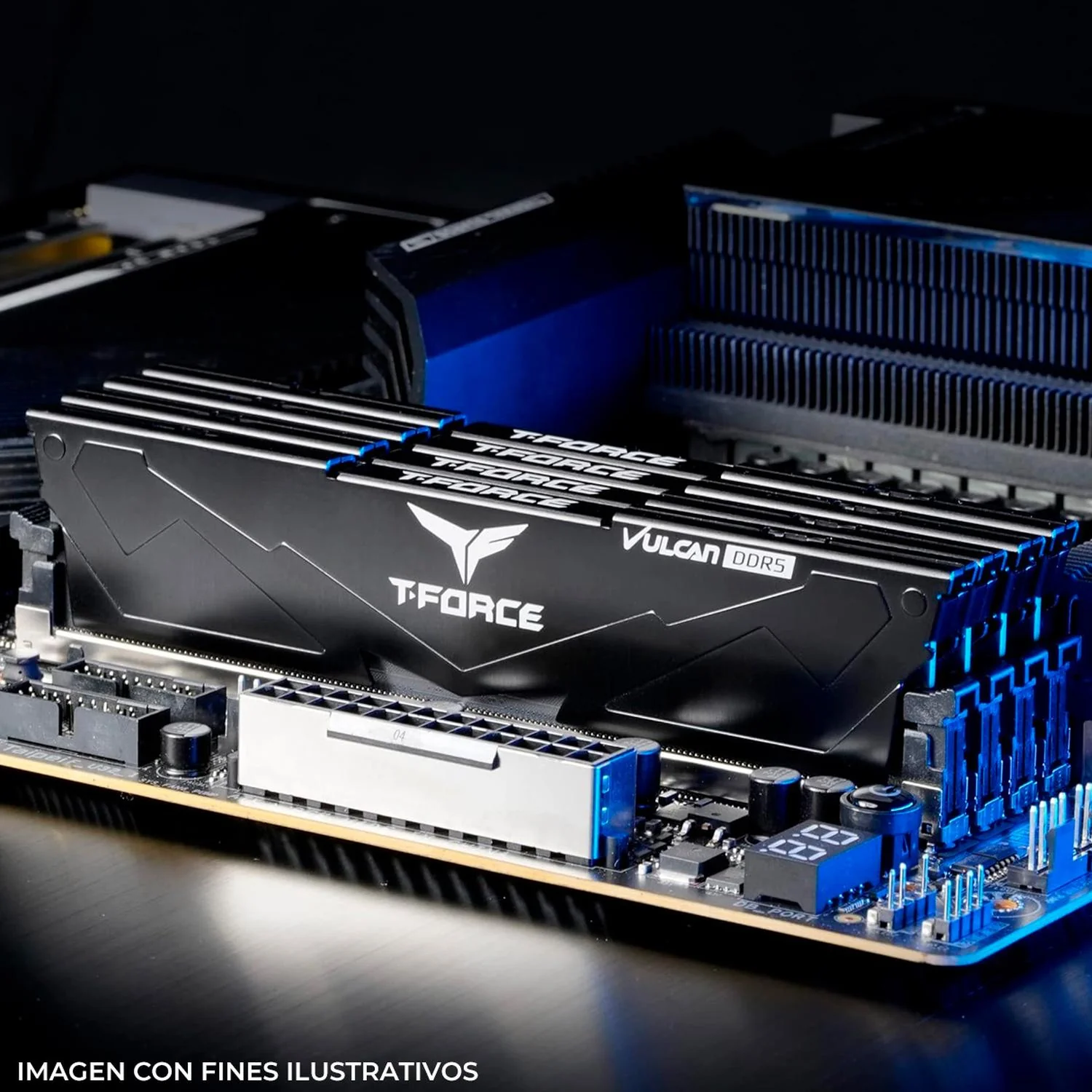 Memoria RAM DDR5 8GB 5200MT/s TEAMGROUP T-FORCE VULCAN 1x8GB Negro FLBD58G5200HC40C01 - Image 5