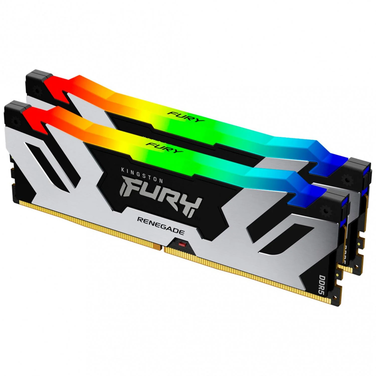Memoria RAM DDR5 96GB 6000MT/s KINGSTON FURY RENEGADE RGB 2x48GB CL32 Plata/Negro KF560C32RSAK2-96