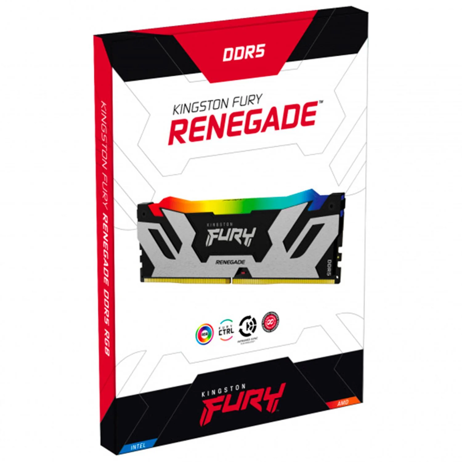 Memoria RAM DDR5 96GB 6000MT/s KINGSTON FURY RENEGADE RGB 2x48GB CL32 Plata/Negro KF560C32RSAK2-96 - Image 4